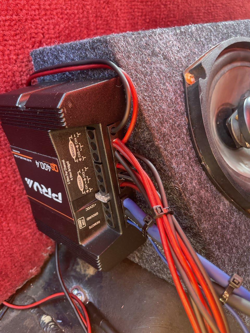 PRV Audio QS400.4 2 Ohm Mini Compact 4 Channel Car Audio Amplifier 4 x 100 Watts RMS at 2 Ohm - 400 Watt Amp Stereo 12 Volts Amp Class D Full Range Bridgeable customer photo 2