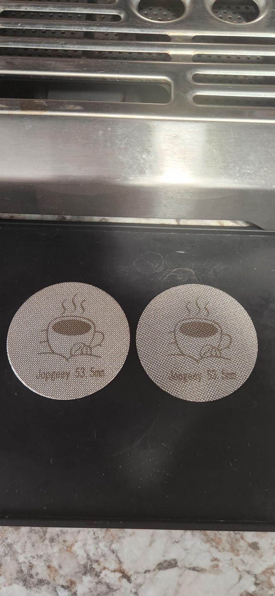 2 Packs 53.5mm Espresso Puck Screen with Stand, Reusable Coffee Filters customer photo 1