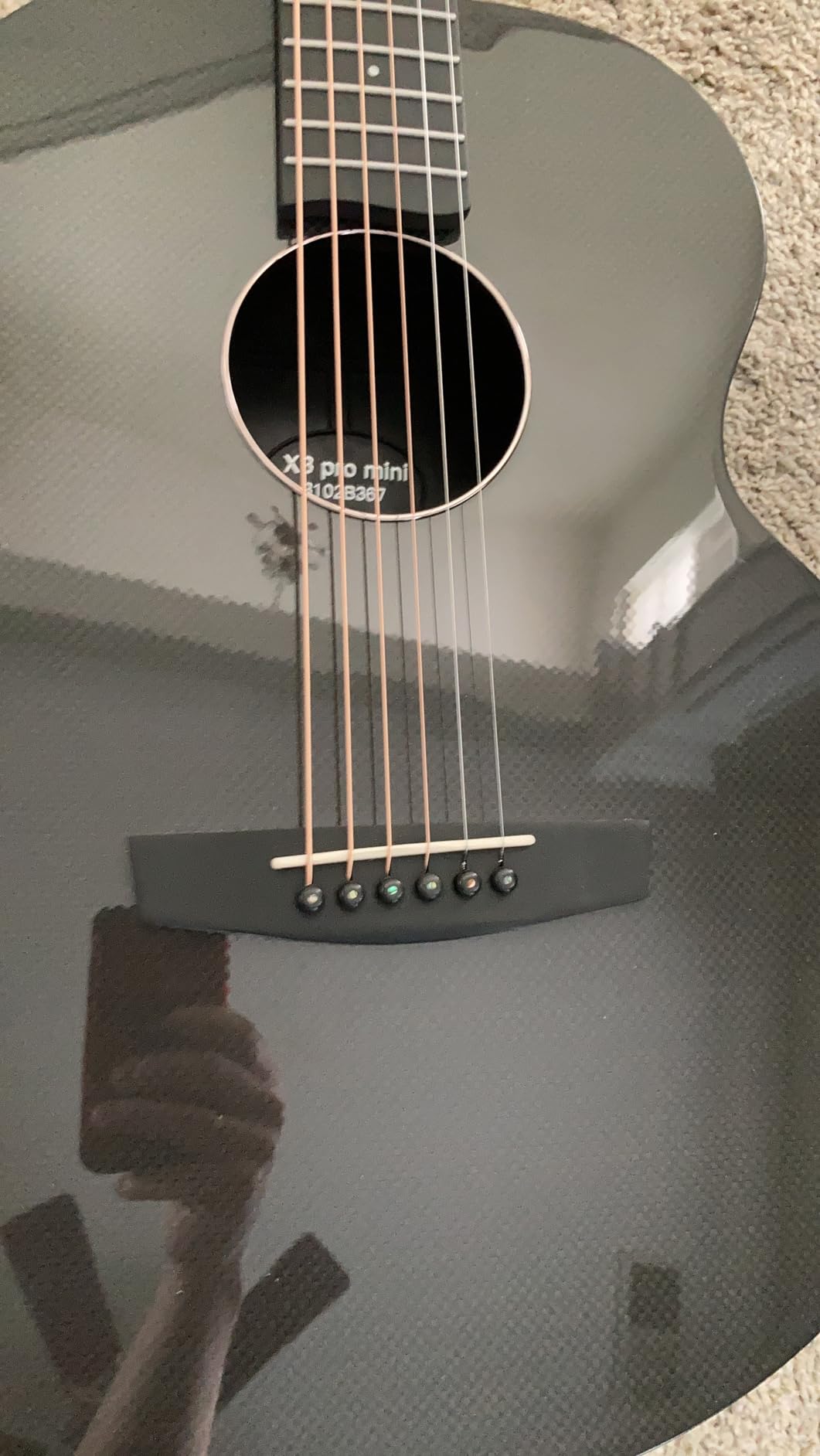 Enya X3 PRO MINI Carbon Fiber 36-Inch Smart Acoustic-Electric Travel Guitar | 3/4-Size Body, AcousticPlus SP1 Pickup, Built-In Effects, Wireless Speaker, Gig Bag Included, Ideal for Travel & Performance customer photo 1
