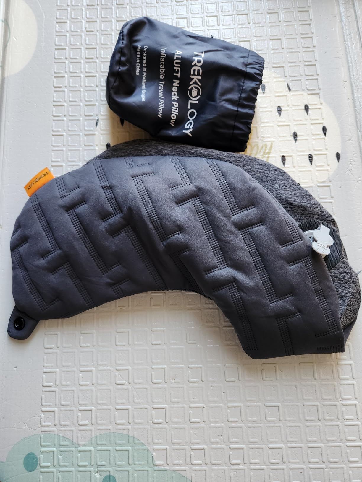 TREKOLOGY Inflatable Neck Pillow for Traveling - Inflatable Travel Pillow for Airplanes - Neck Air Pillow, Blow Up Travel Pillows for Neck Support customer photo 2