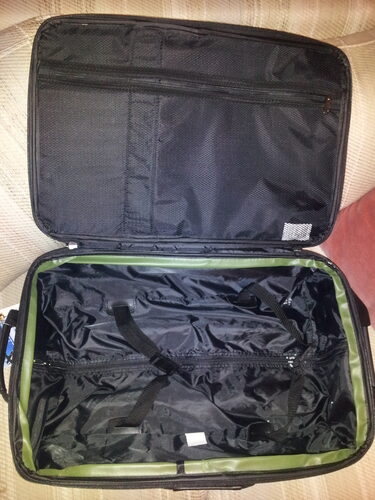 U.S. Traveler Rio Lightweight Softside Rolling Carry-on Suitcase, 2-Wheel Single, Orange customer photo 2