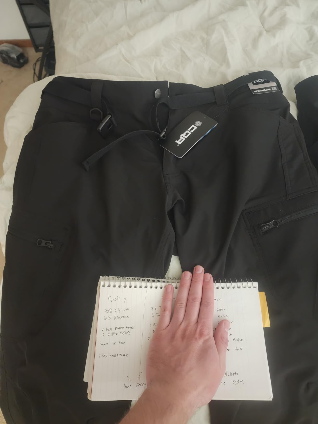 CQR Men's Quick Dry Tactical Pants, Water Resistant Outdoor Pants, Lightweight Stretch Cargo Work Hiking Pants customer photo 2