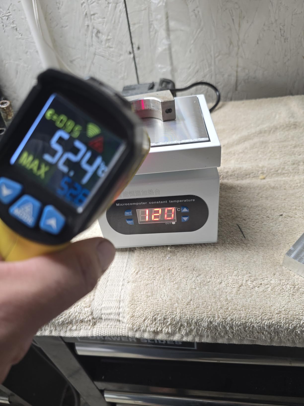350W Soldering Hot Plate,100×100mm LED Microcomputer Preheat Rework Heater customer photo 1