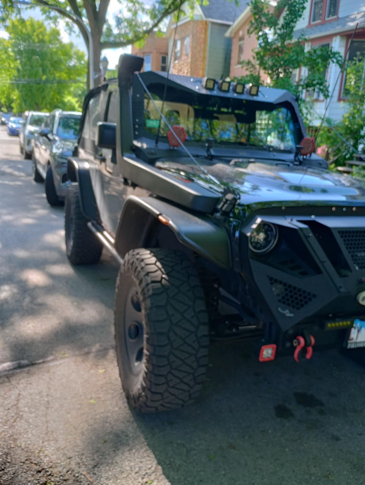 SCITOO Car Snorkel Kit Assembly Compatible with Jeep Wrangler JK 2006-2017 Air Ram Intake 3.8L Petrol 2.8L Diesel customer photo 2