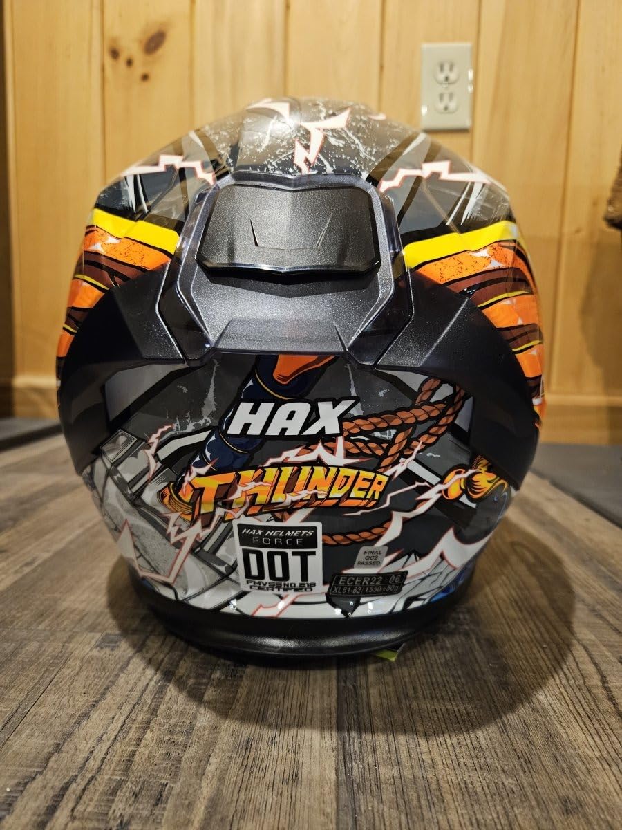 HAX Force Aerodynamic Full Face Motorcycle Helmet for Street Bike DOT & ECE customer photo 2