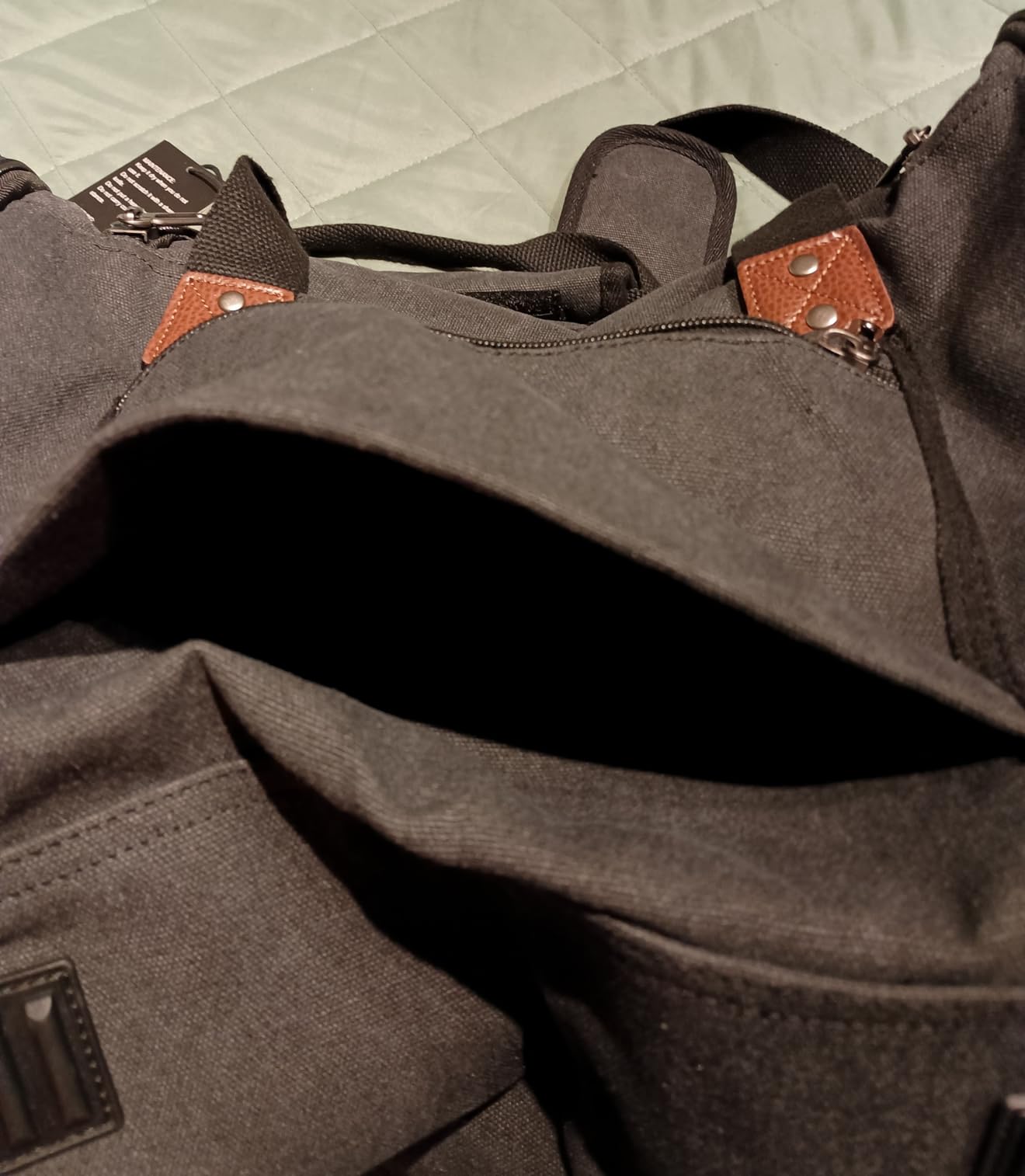 WITZMAN Canvas Duffle Bag for Men Expandable Convertible Travel Gym Duffel customer photo 1