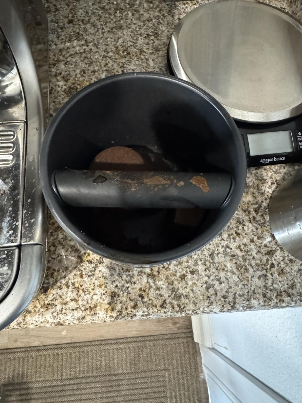 Breville BEA501BSS Knock Box 10 Espresso Accessory, Brushed Stainless Steel customer photo 1