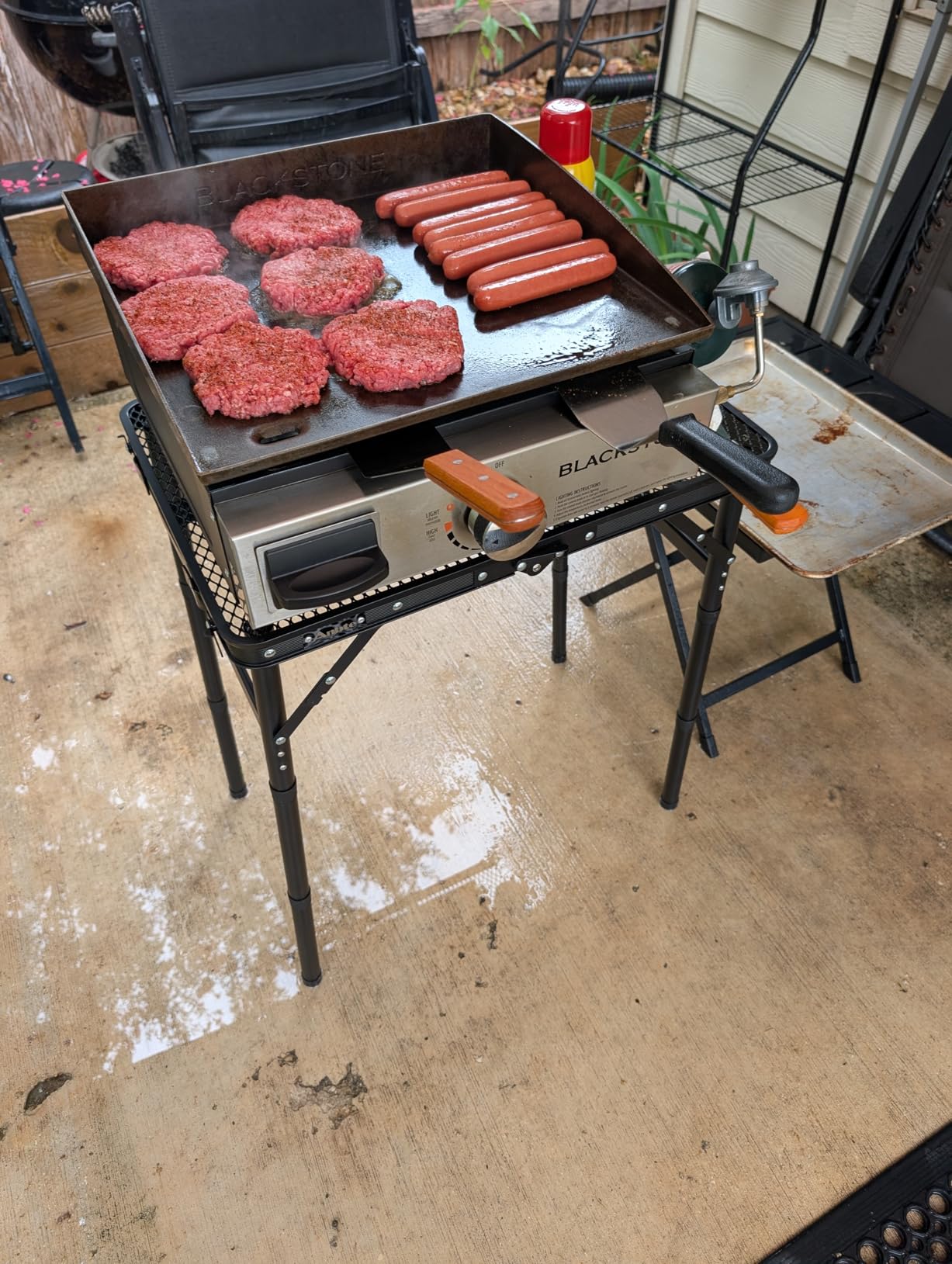 Anbte 2 ft Folding Grill Table, Aluminum Camping Table 3 Heights Max 27.5