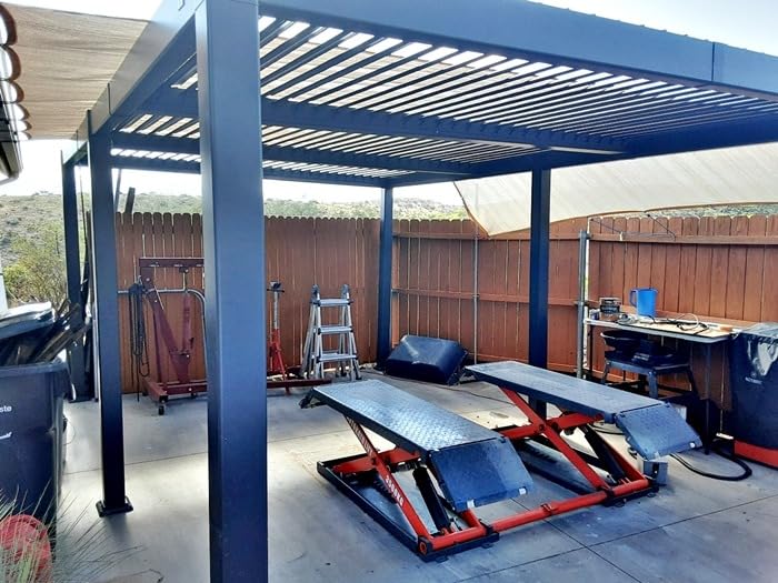 PURPLE LEAF Louvered Pergola 10' x 12' Outdoor Pergola w/Drainage System customer photo 1