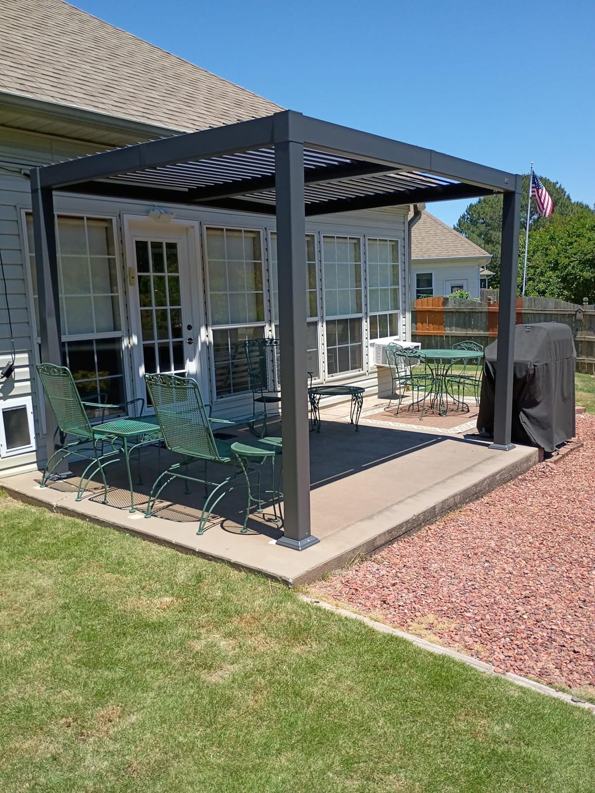 PURPLE LEAF Louvered Pergola 10' x 12' Outdoor Pergola w/Drainage System customer photo 2