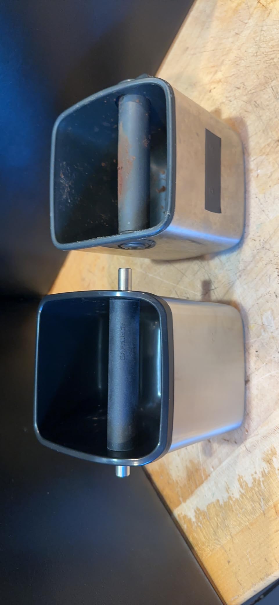 Espresso Puck Knock Box Accessories - Home Use Small Coffee Knock Box Stainless Steel Dump Bin Barista Tools for Espresso Machine Bar Coffee Grounds customer photo 1
