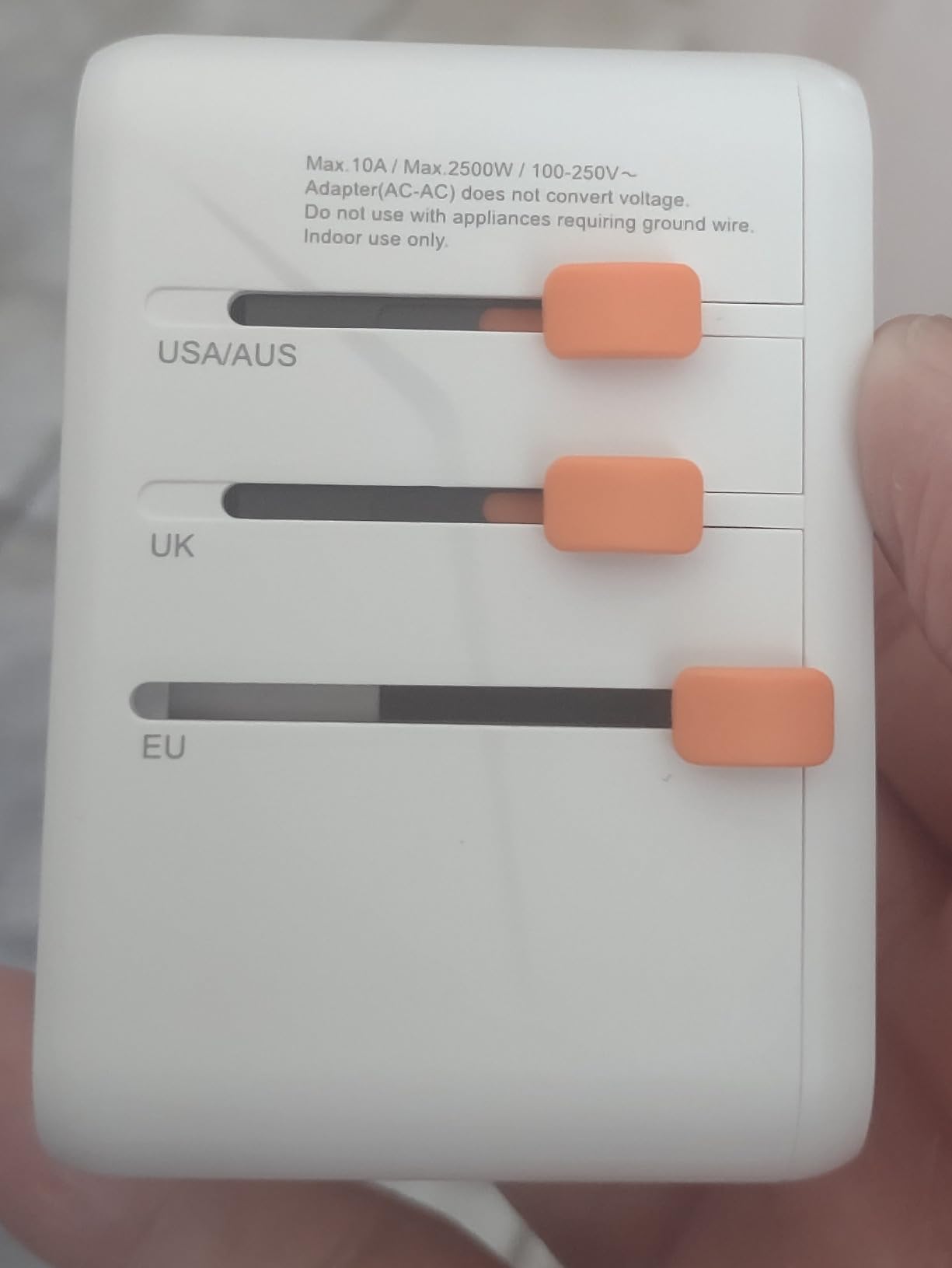 TESSAN Universal Travel Adapter 100W GaN | International Power Adapter, 5 USB Ports (3 USB C), Worldwide Outlet US to Europe UK AUS Ireland, Type C/G/A/I customer photo 2