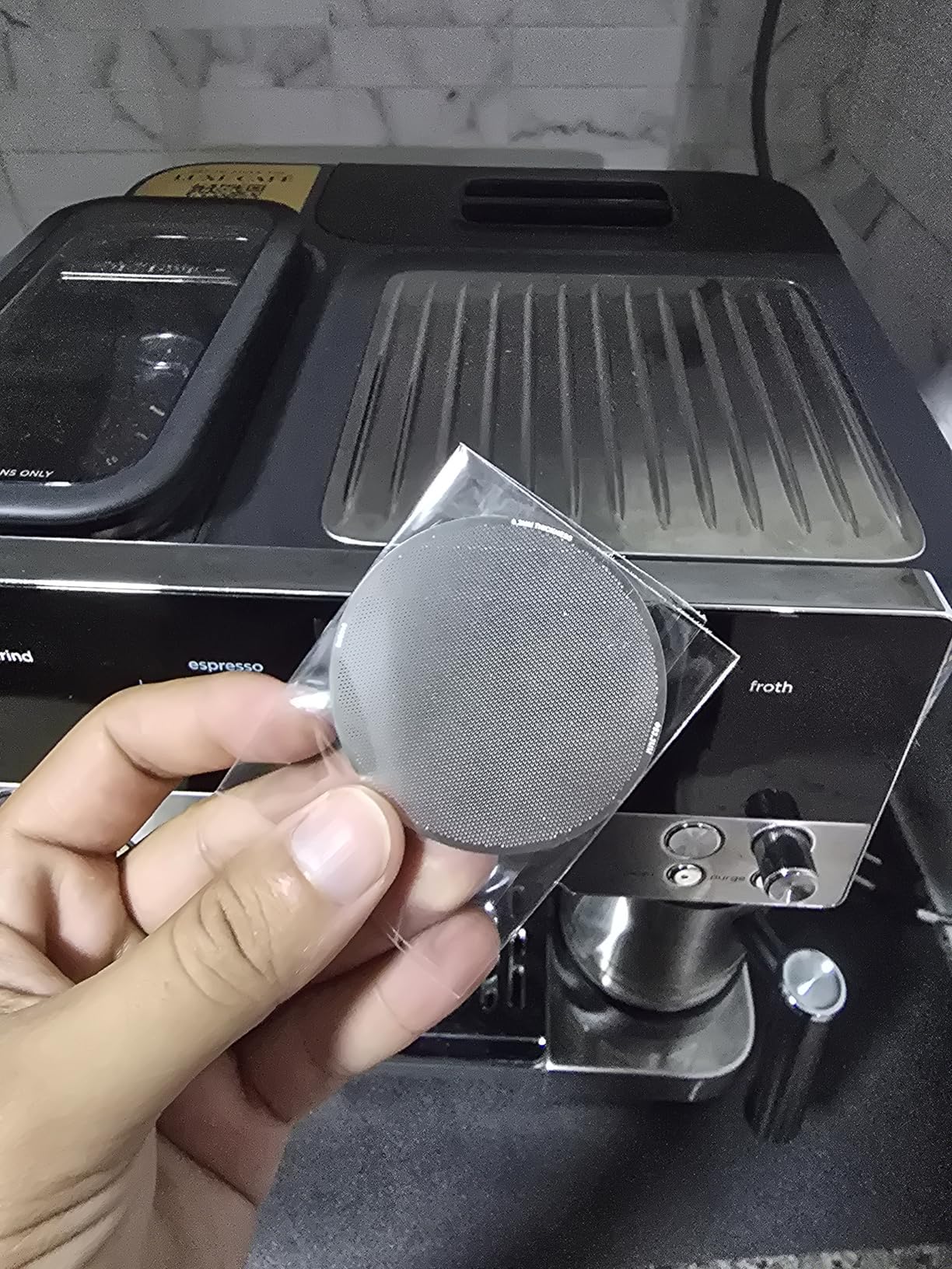 Espresso Puck Screen for Ninja Cafe Luxe Breville Espresso Machine, 53.3mm customer photo 2