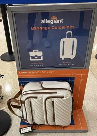 LUGGEX Underseat Carry On Bag, Cream White, 16