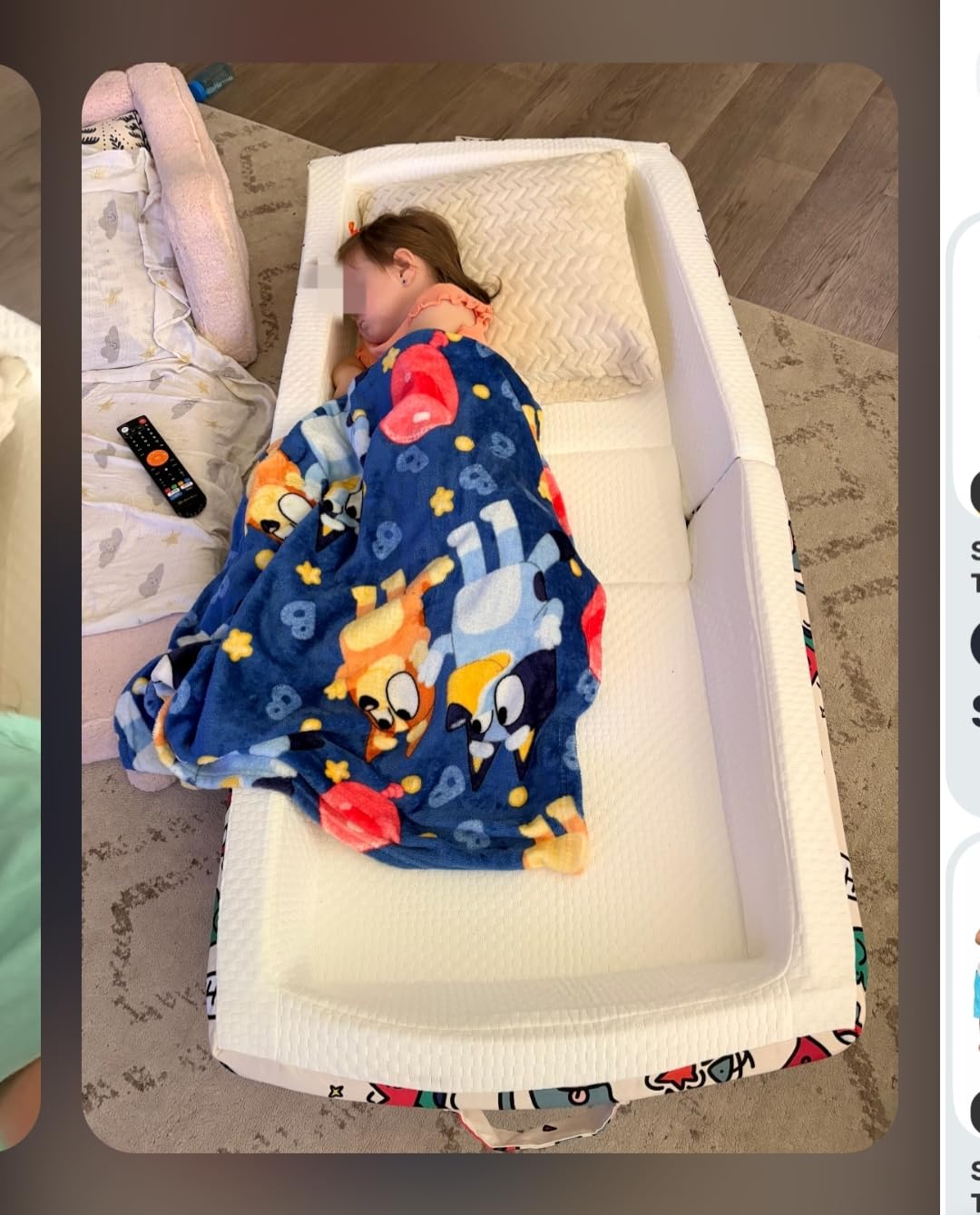 Umoving Portable Toddler Travel Bed - Foldable Soft Foam Floor Crib customer photo 2