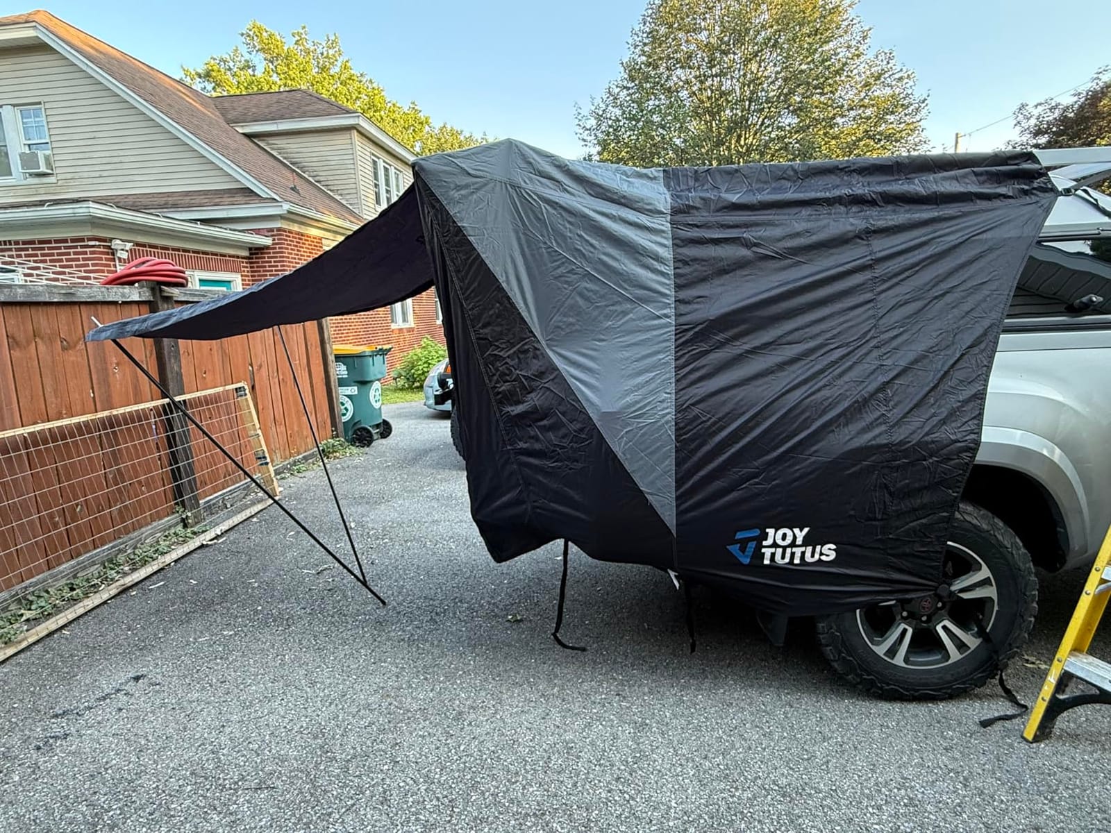 JOYTUTUS Truck Tent with Awning, Truck Bed Tailgate Tent Pickup Camping Tent Canopy customer photo 2