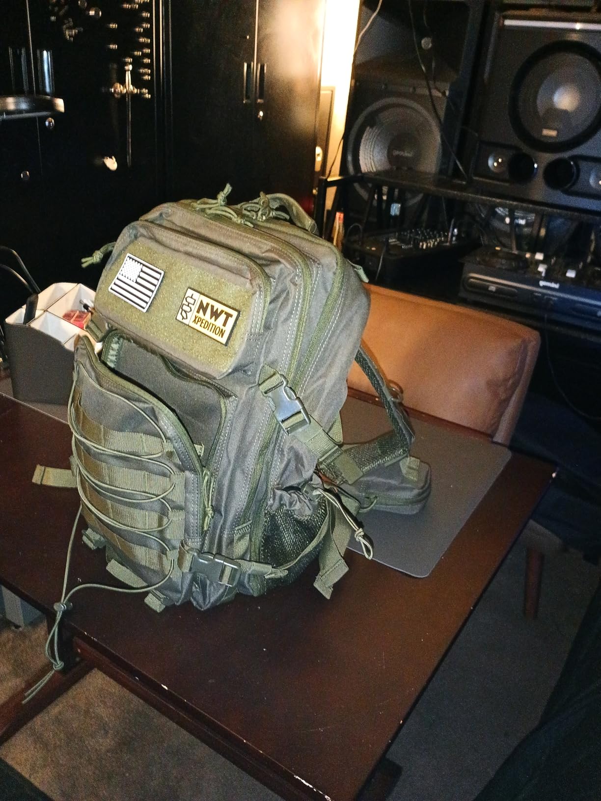 Military Tactical Backpack,Sturdy Work & Molle Laptops Rucksack, Heavy Duty Pack for Hiking Camping Travel Fishing Gym,Black customer photo 1