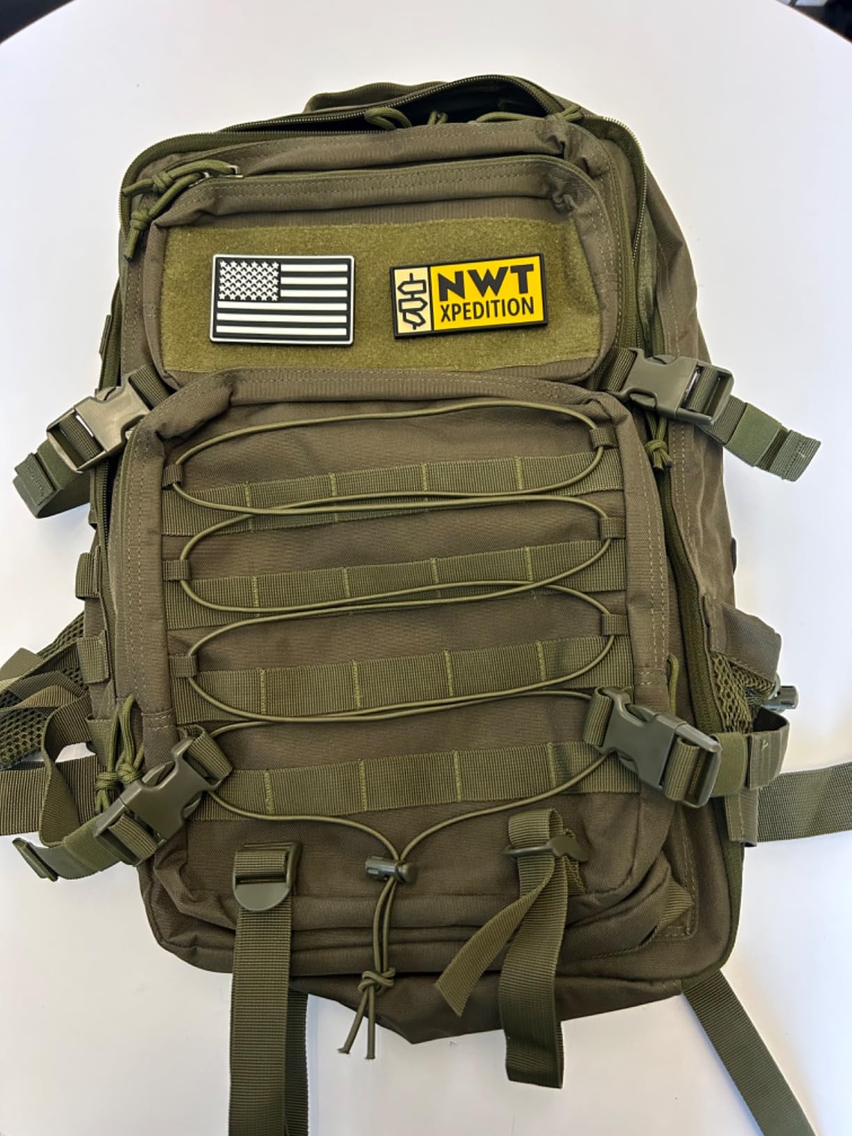 Military Tactical Backpack,Sturdy Work & Molle Laptops Rucksack, Heavy Duty Pack for Hiking Camping Travel Fishing Gym,Black customer photo 2