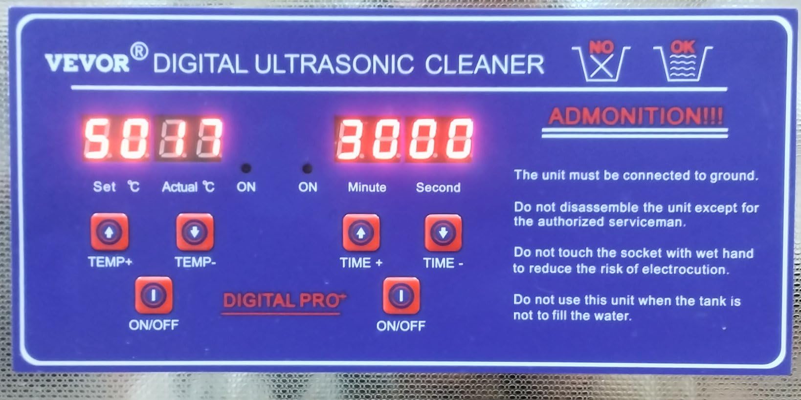 VEVOR Ultrasonic Cleaning Machine 30L 1200W customer photo 2