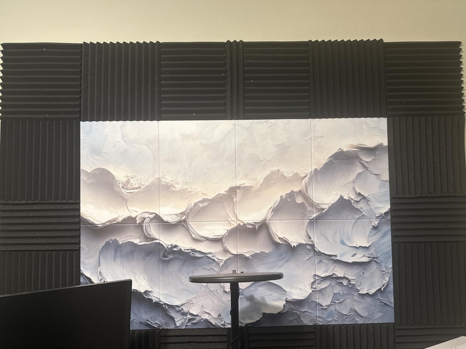 JaneTech 8-Pack Art Acoustic Panels Sound Absorbing Panels, 48x32 Inch Decorative Acoustic Panels, Sound Absorbing Wall Art with Nano Glue for Recording and Home Studio, Office,Conference customer photo 2