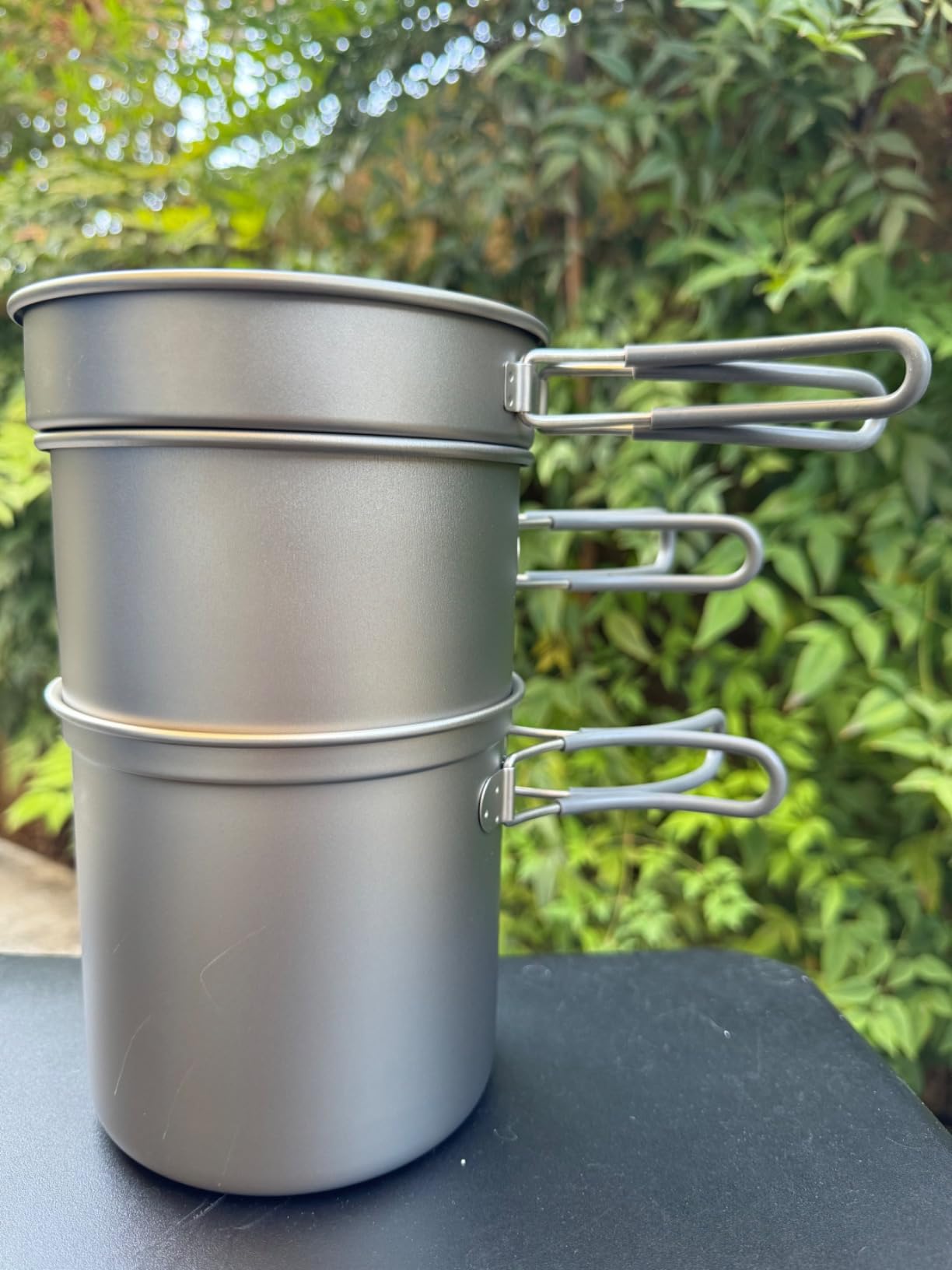 Explorer Bear Titanium Stackable Camping Cooking Pot Mess Kit Set customer photo 1