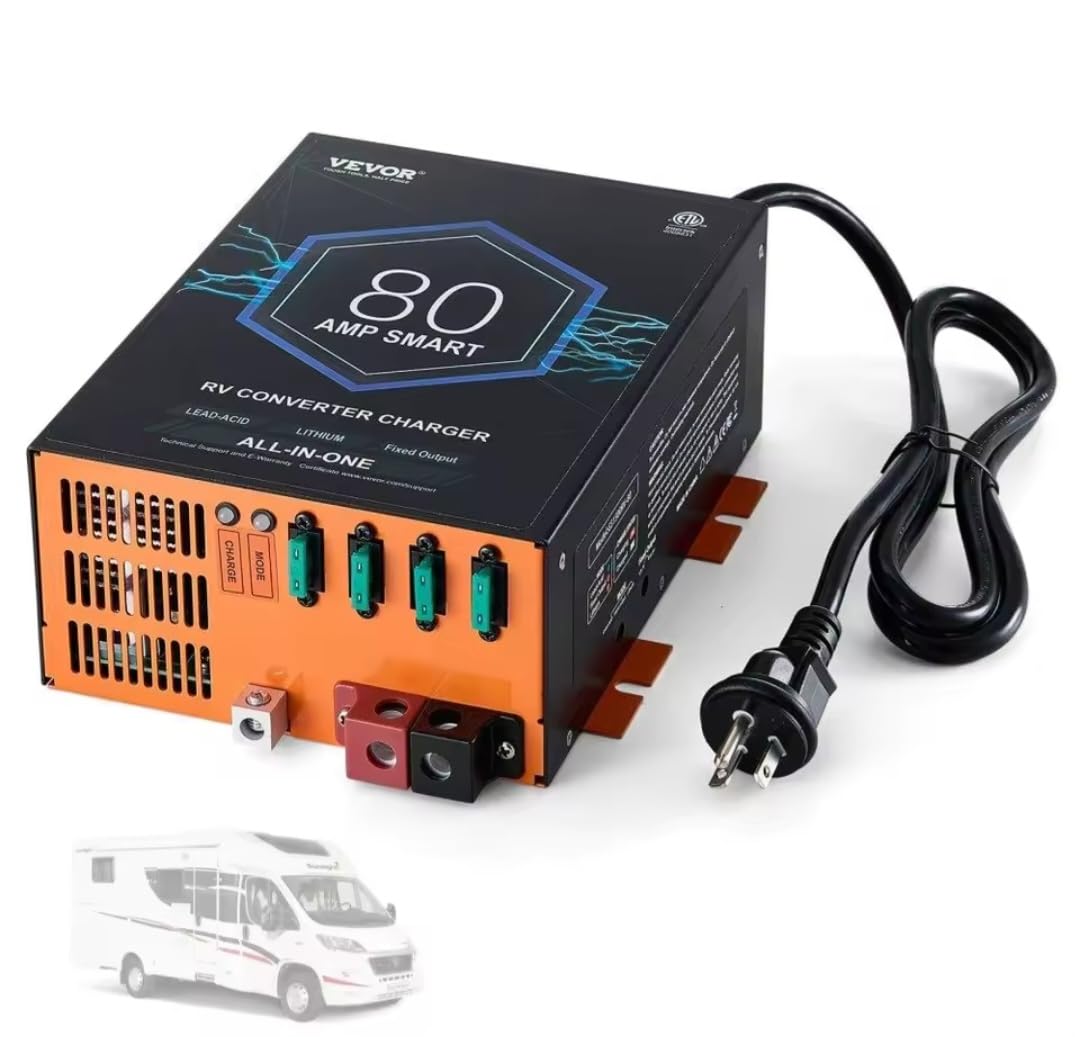 VEVOR RV Converter, 80 Amp, 110V AC to 12V DC RV Power Converter Battery Charger with 4 Stage Smart Charging 13V to 16.5V Adjustable Operating Range, Compatible with Lithium Lead Acid Battery, ETL customer photo 2