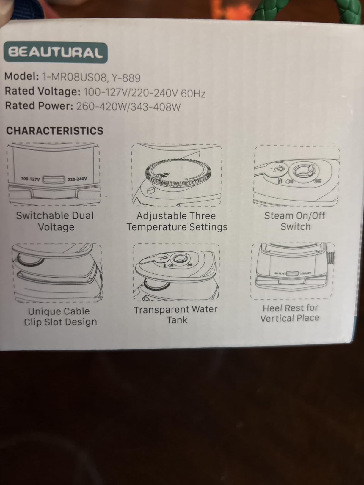 BEAUTURAL Mini Travel Steam Iron for Clothes with Dual Voltage, White | Non-Stick Soleplate and Cord Storage, Easy Temperature Control, Ideal for Sewing, Quilting and Handcraft customer photo 2