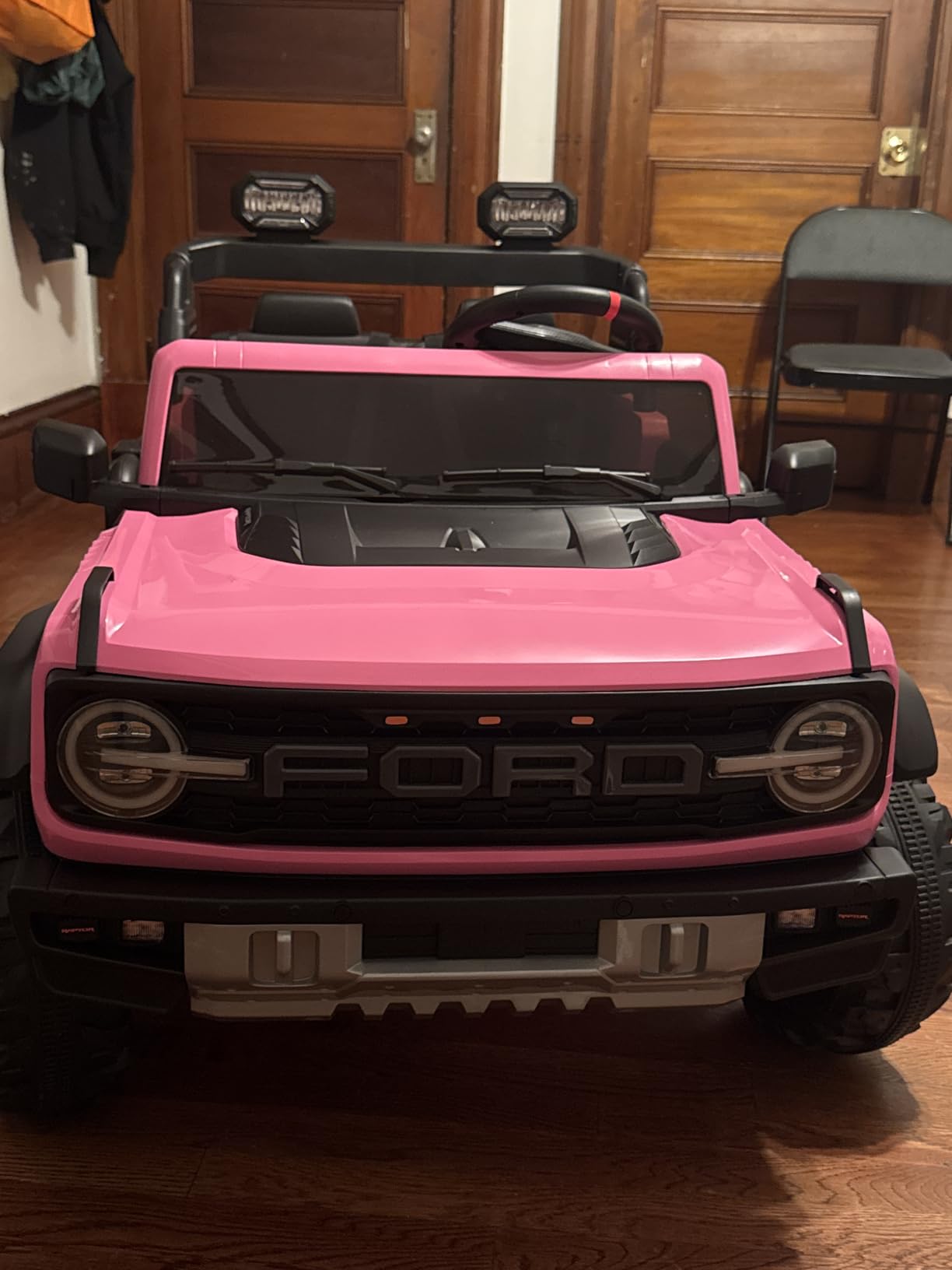 First Ride On Licensed Ford Bronco Raptor 24V 2 Seater Kids Ride on Toys, Battery Powered Electric Ride on Car, Remote Control Electric Car w/Led Lights, Music, High Low Speed (24V, White) customer photo 2
