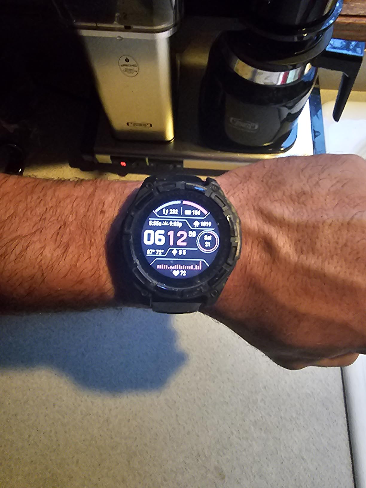 Garmin fēnix 8 Solar, Sapphire, 51mm, DLC Titanium, Black/Pebble Gray | Larger-Sized Premium Multisport Smartwatch, Solar Charging, GPS, Built-In Flashlight, Dive-Rated customer photo 2