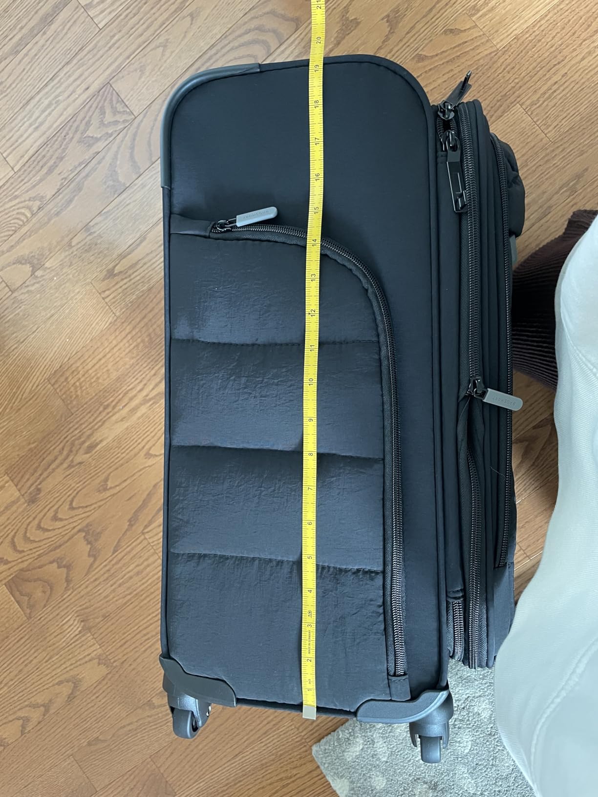 BAGSMART Softside Underseat Personal Item Suitcase with Wheels, Camel customer photo 1