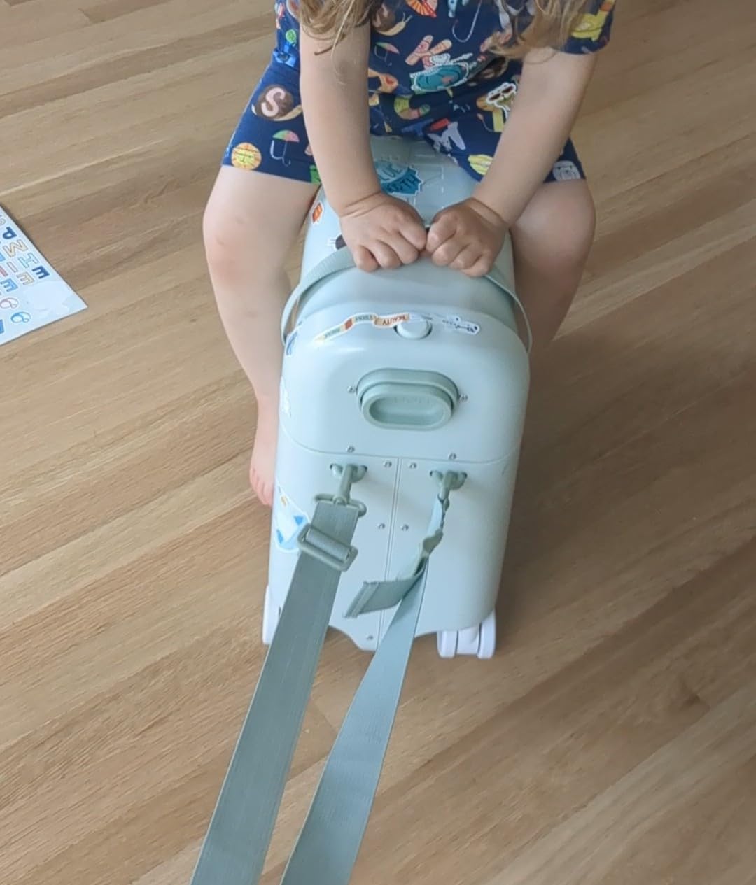 JetKids BedBox by Stokke - Ride-On Suitcase for Kids 2-7 Yrs Old (Coral Pink) customer photo 1