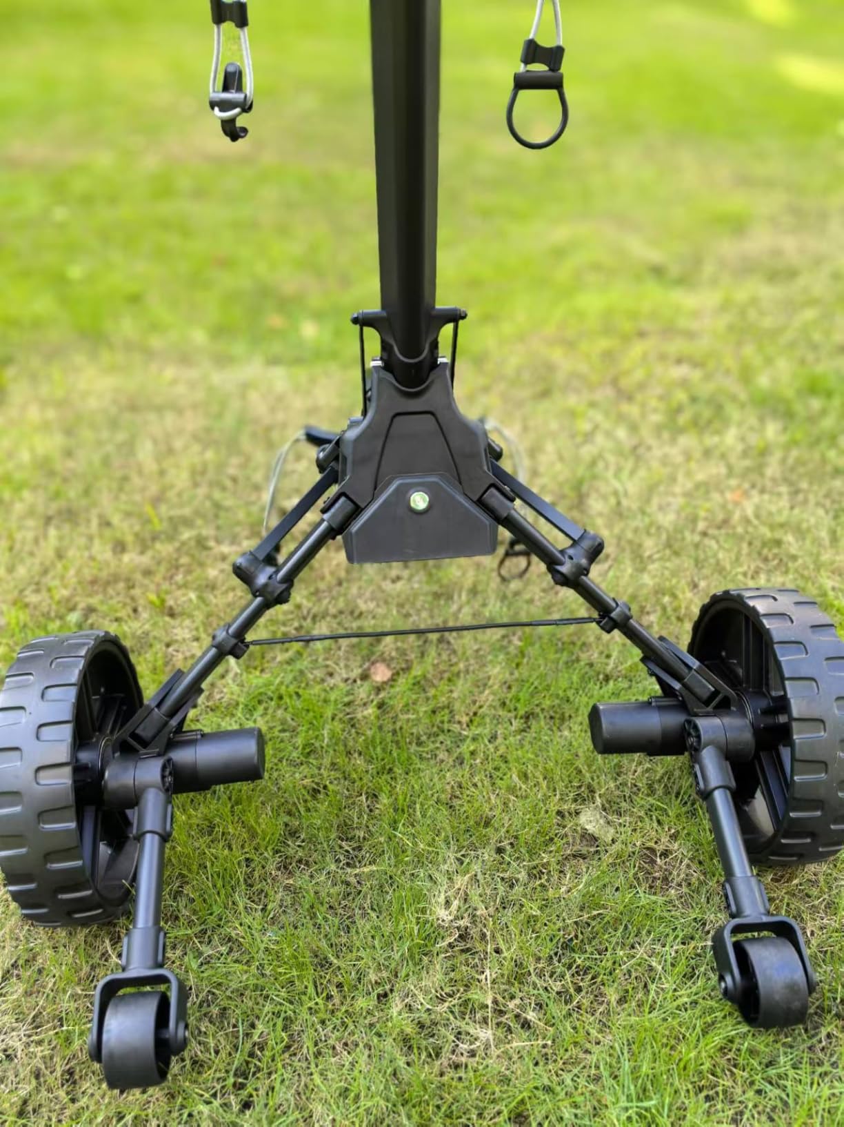KVV Electric Golf Push Cart with Remote Control, Super Compact and Lightweight Electric Golf Cart,Smallest Folding Size Electric Golf Cart, Suitable for All Terrains, and (Charcoal) customer photo 1