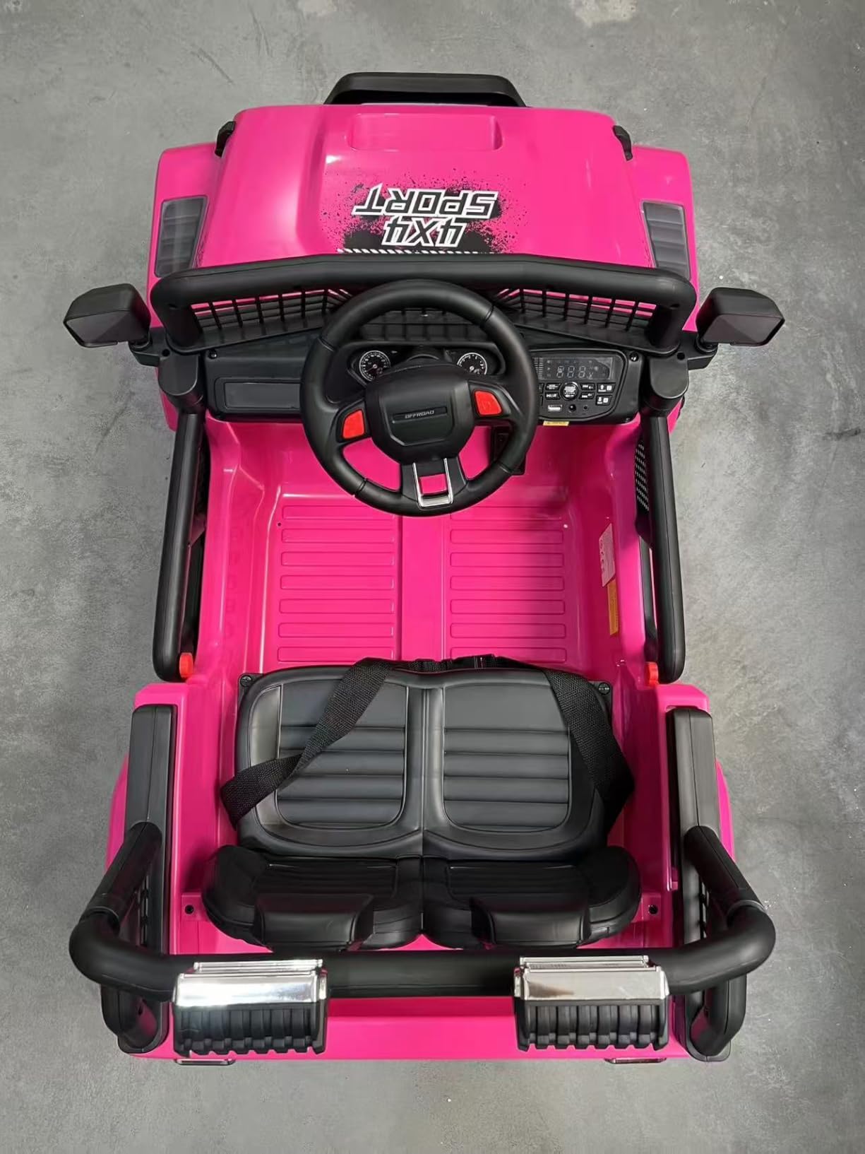 24V Ride on Toys, 2 Seater Kids Electric Car w/Remote Control, 4X4 Motor, 3 Speed, Bluetooth Music, Spring Suspension, LED Light, Off Road Power Car Wheel for Boys Girls Ages 3-8(D-Black) customer photo 1