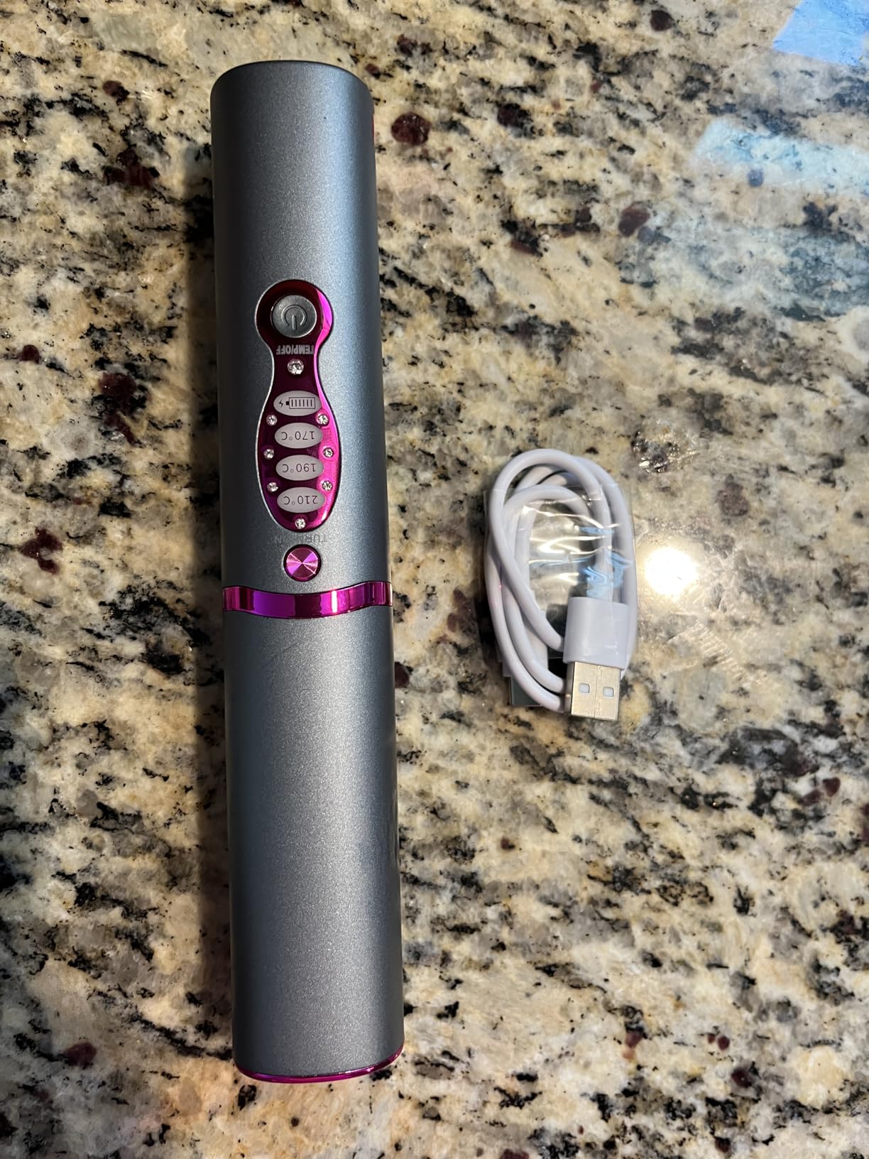 Cordless Hair Straighteners Curler 2 in 1,Fast Heating Cordless Flat Iron customer photo 1