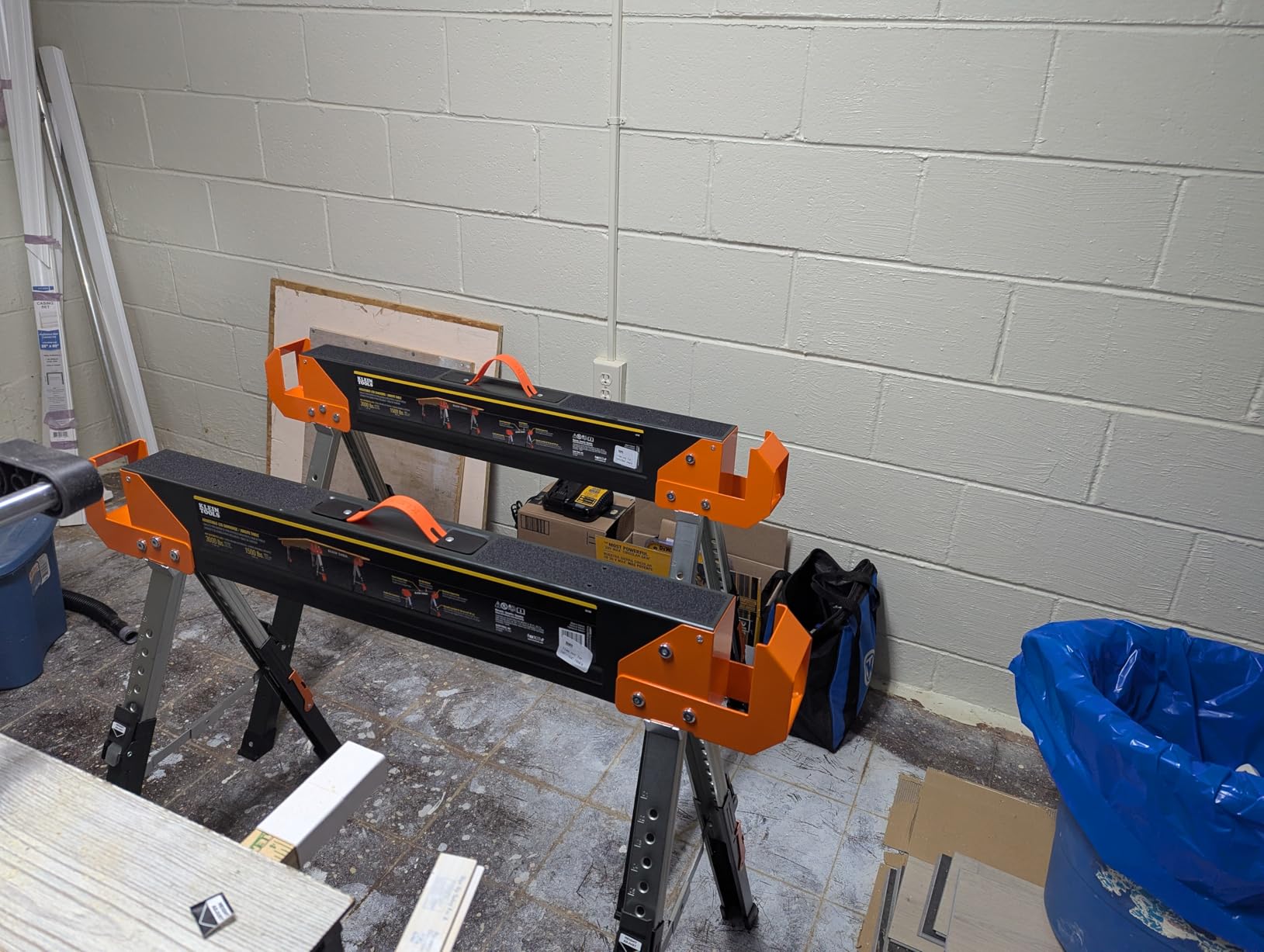 Klein Tools 80178 Folding Saw Horse, Adjustable 26 to 32-Inch Height, 2x4 Support Arms, Heavy Duty Jobsite Table, 2-Pack customer photo 1