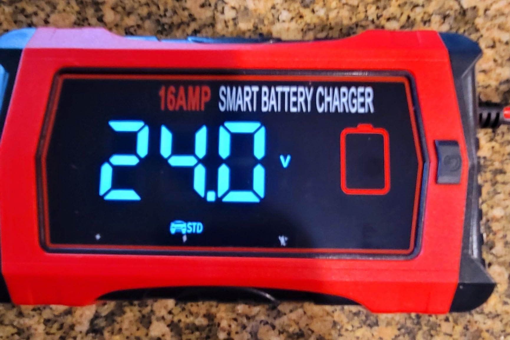 Haisito 16-Amp Smart Battery Charger (6V/12V/24V), Fully Automatic Trickle Charger Maintainer & Desulfator for Car Boat RV - Supports Lithium LiFePO4, AGM, Gel, Deep Cycle Lead-Acid Batteries customer photo 2