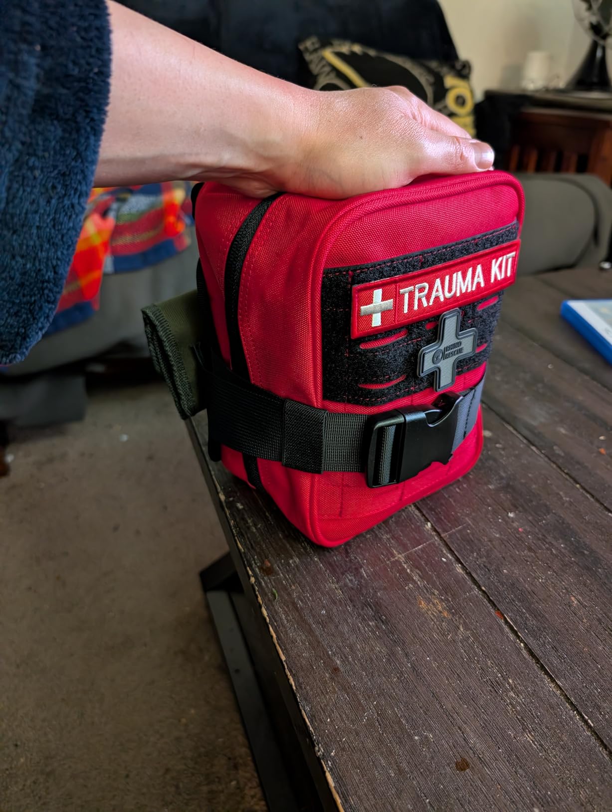 RHINO RESCUE IFAK Trauma Kit Pro with CAT Tourniquet (Red) | TCCC Compliant, Combat-Proven, Tactical Molle Pouch, Professional First Aid Kit, Military Medical Kit, HSA/FSA Approved customer photo 2
