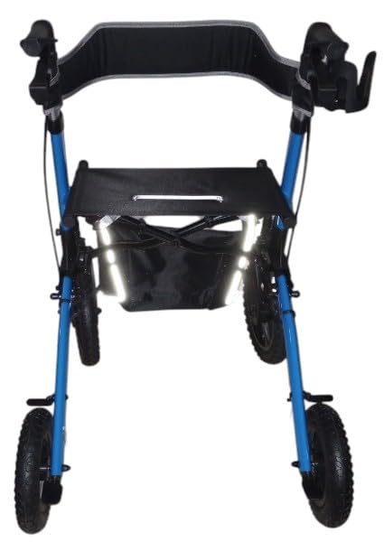 Vive All-Terrain Rollator Walker with 12” Pneumatic Wheels - Padded Seat customer photo 2