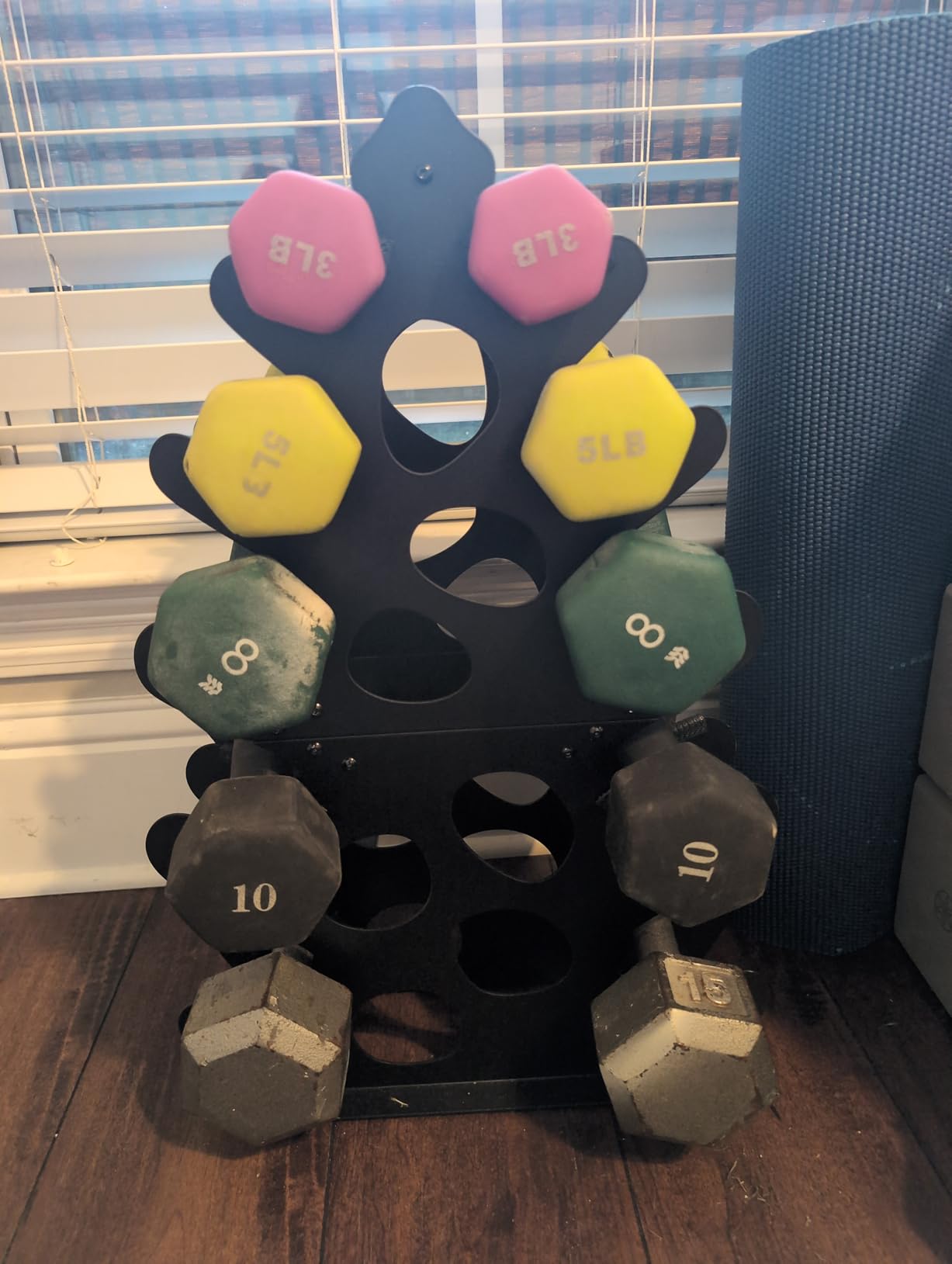 4 Tier Dumbbell Rack, Weight Rack For Home Gym, Dumbbell Stand for Free Weights customer photo 2