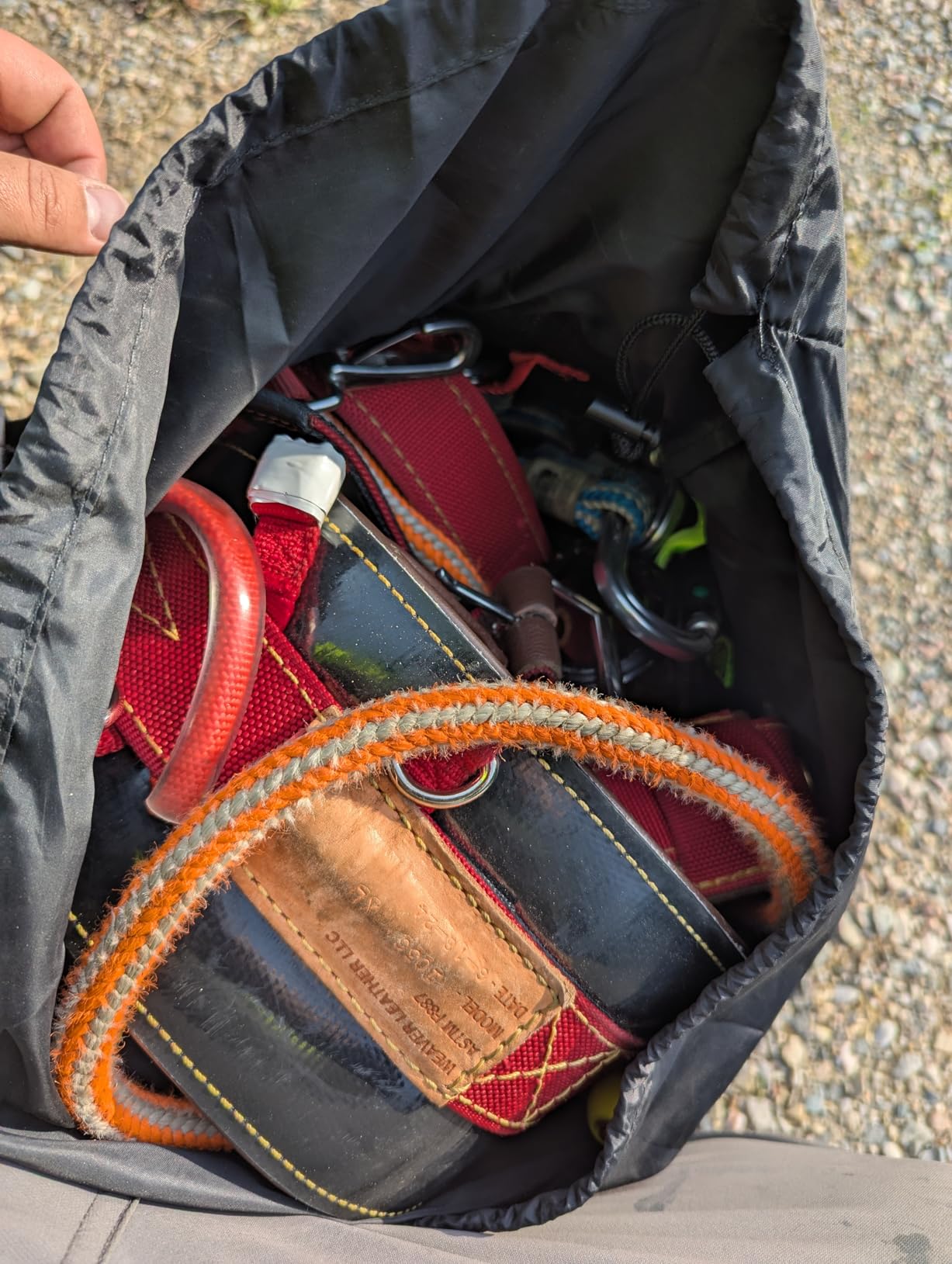 Arborist Rope Bag, 35L Tree Climbing Rope Bag, Arborist Equipment Bucket Backpack, Arborist Gear Carrier Bag with Side Pockets, Tough Rock Climbing Backpack, Rock and Tree Climbing Gear customer photo 1