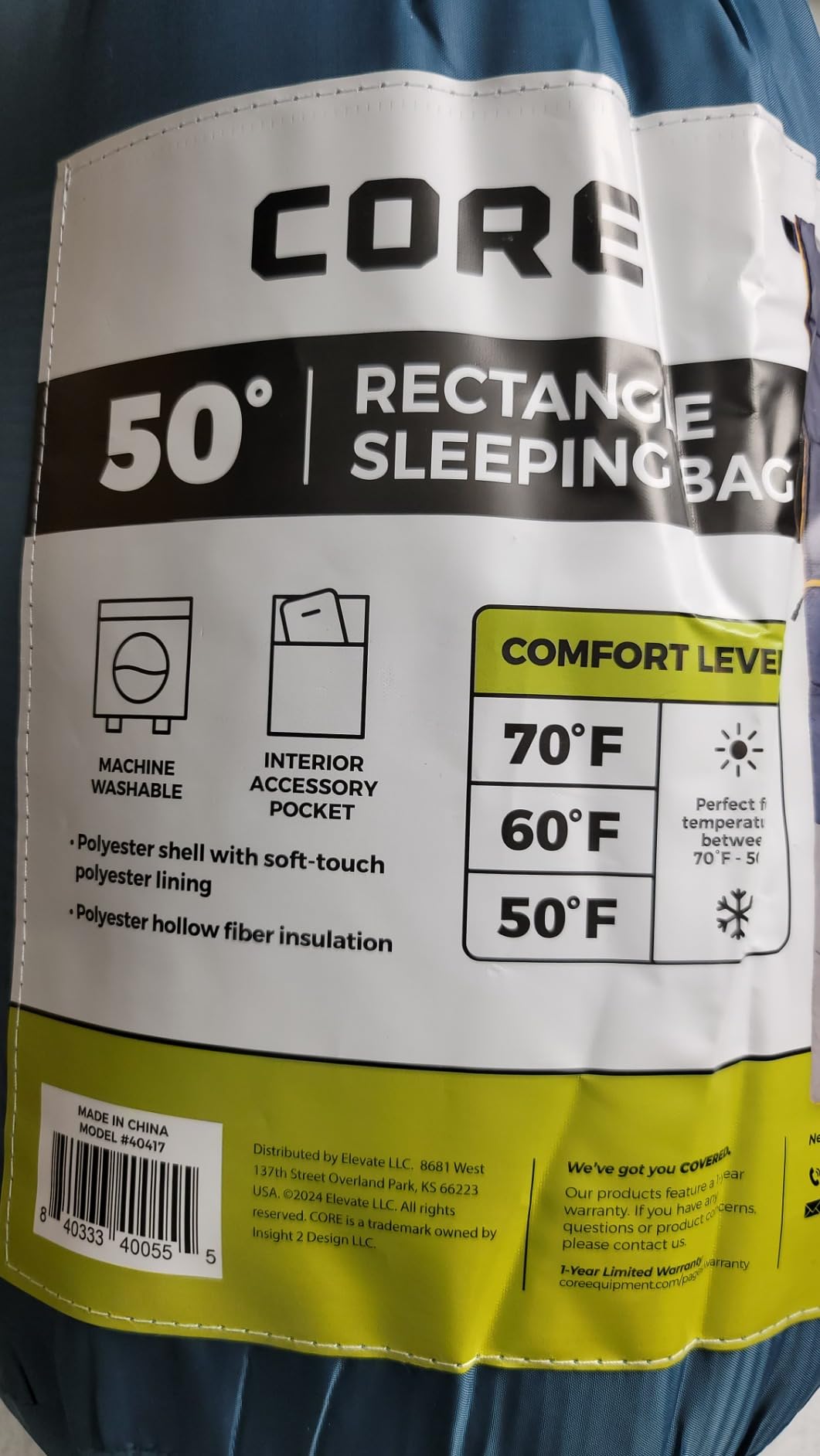 CORE Sleeping Bags for Adults | Lightweight & Compact | Perfect for Indoor or Outdoor Use, Camping, Backpacking, Hiking, & Sleepovers | Ideal for Warm & Cooler 3 Season Weather customer photo 2