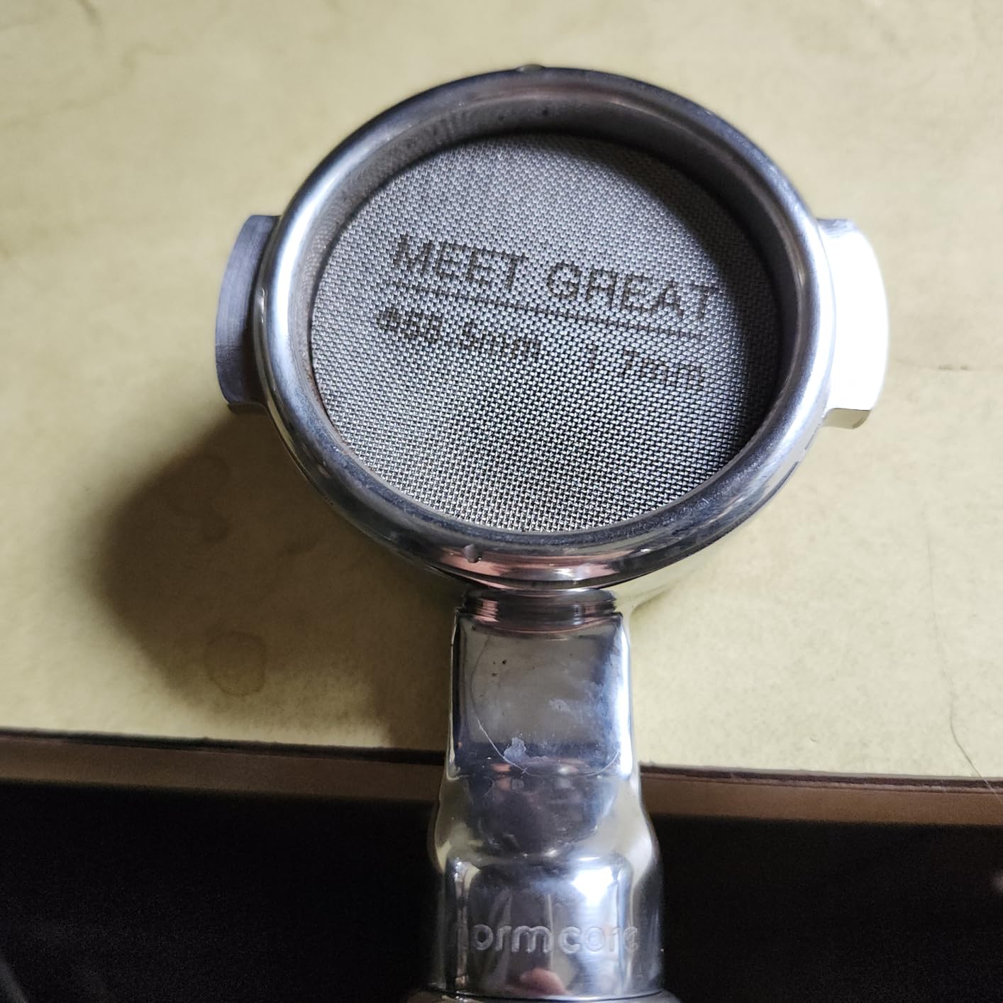 Meet Great- 2 Packs 53.3mm Espresso Puck Screen, 1.7mm Thickness 150μm 316L Stainless Steel, Upgraded Reusable Coffee Filter Screen for 54mm Breville Portafilter Filter Basket customer photo 2