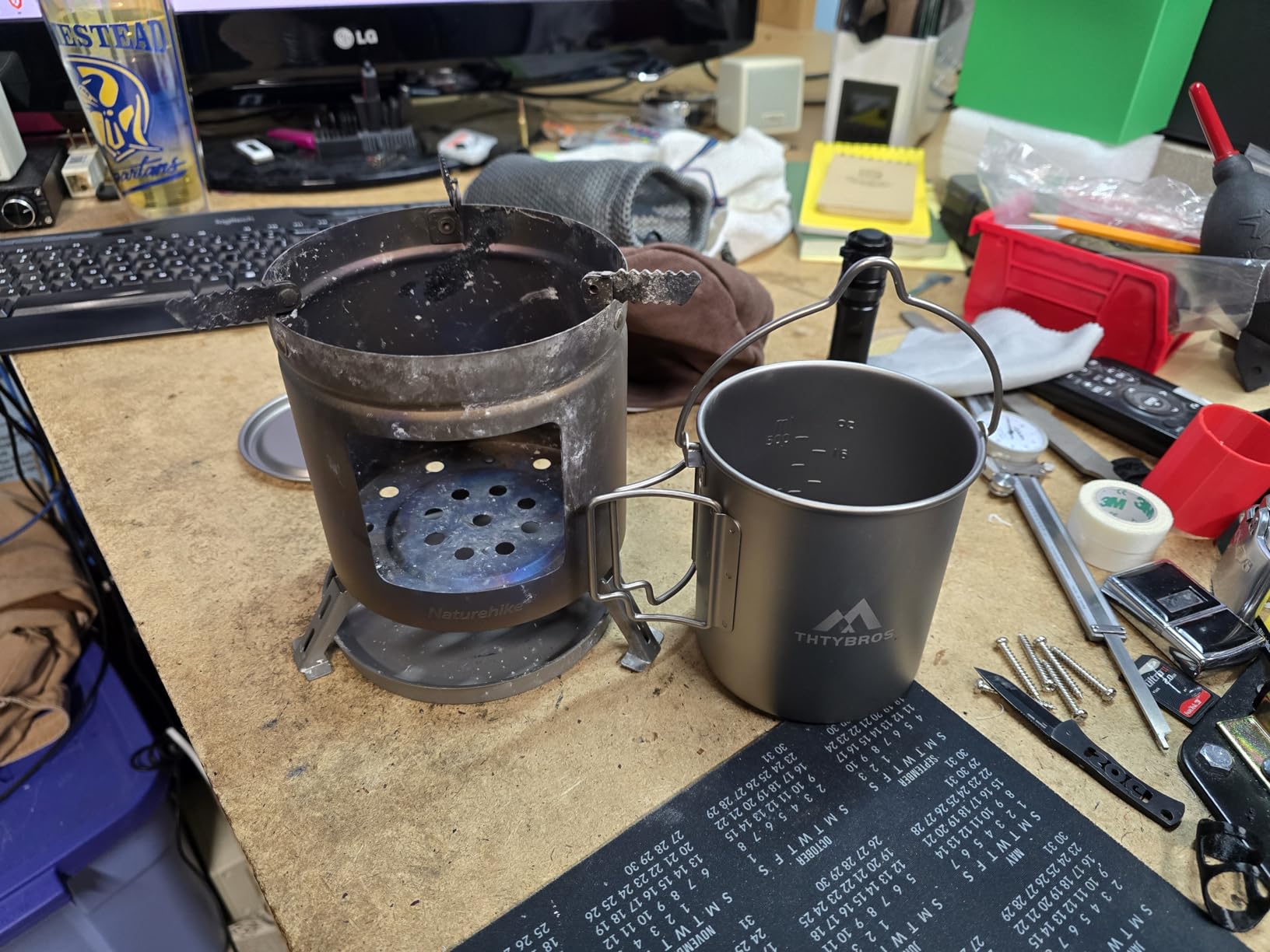 Titanium 750ml Pot with Titanium Spork, Outdoor Solo Camping Mug customer photo 1