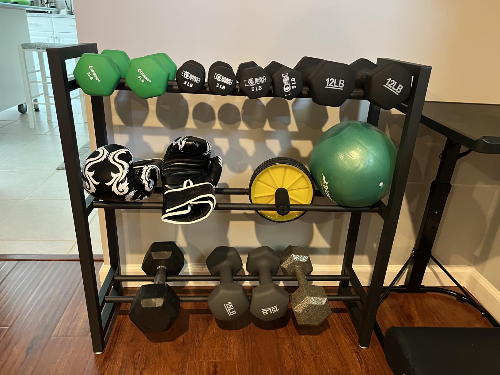 3 Tier Dumbbell Rack, Weight Rack for Home Gym customer photo 1