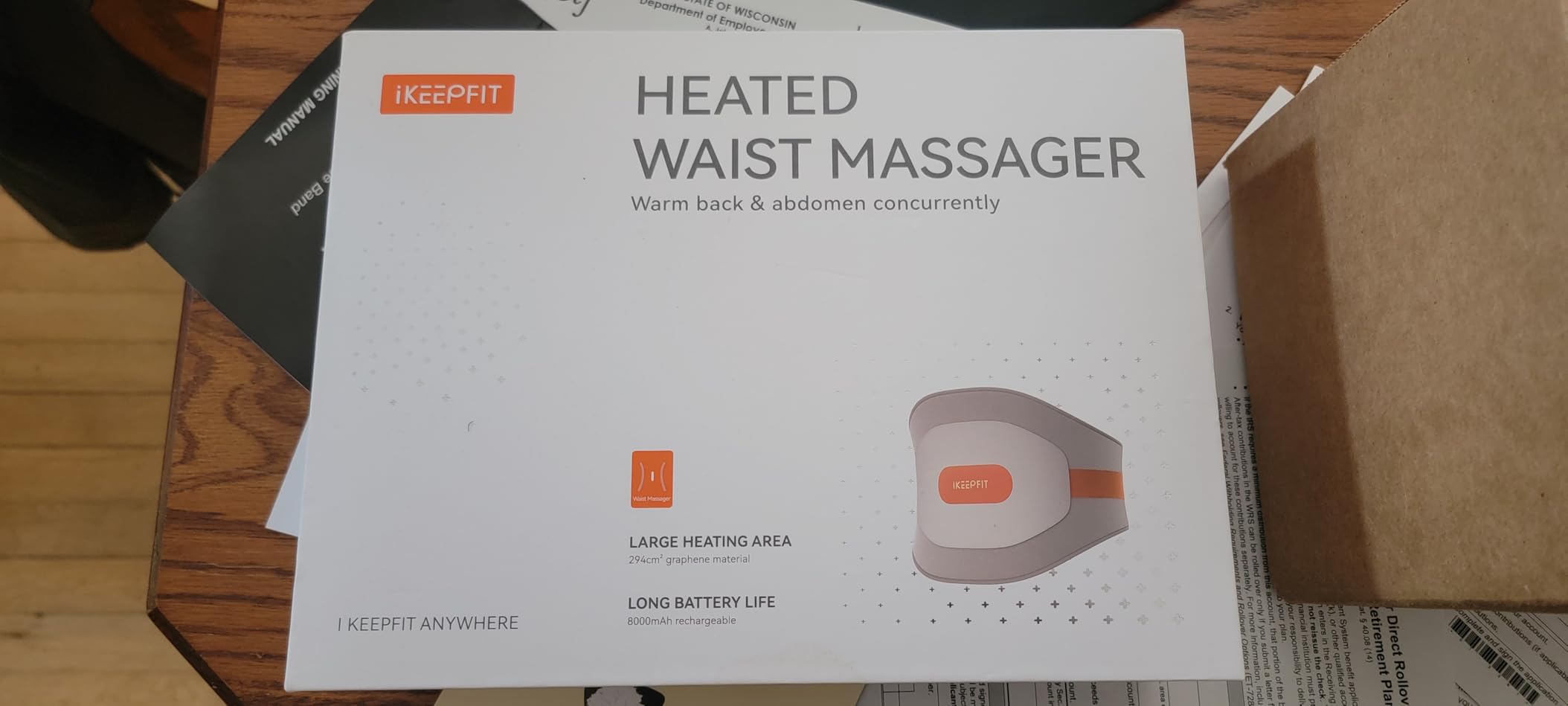 IKEEPFIT Portable Heating Pad for Back Pain Relief, FSA Eligible HSA Gift customer photo 1