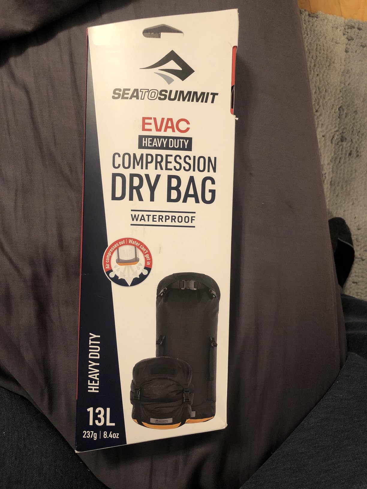 Sea to Summit eVac Heavy Duty Compression Dry Bag, 13 Liter | Rugged, air-permeable compression dry bag with a CORDURA base evenly compresses gear for kayaking and extended expeditions customer photo 1