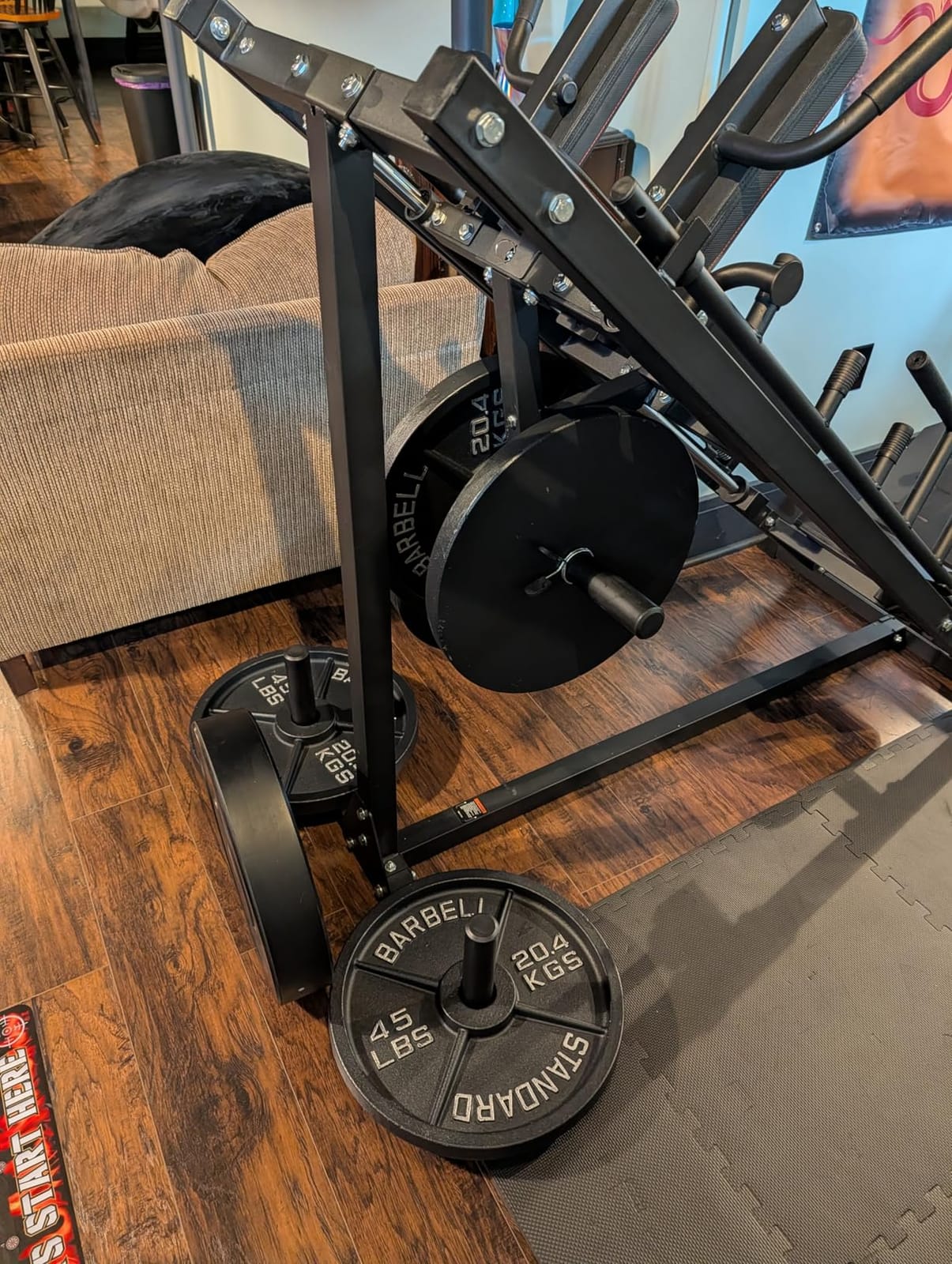 Mdeam Leg Press Hack Squat Machine,Leg Press Machine with Linear Bearing customer photo 1