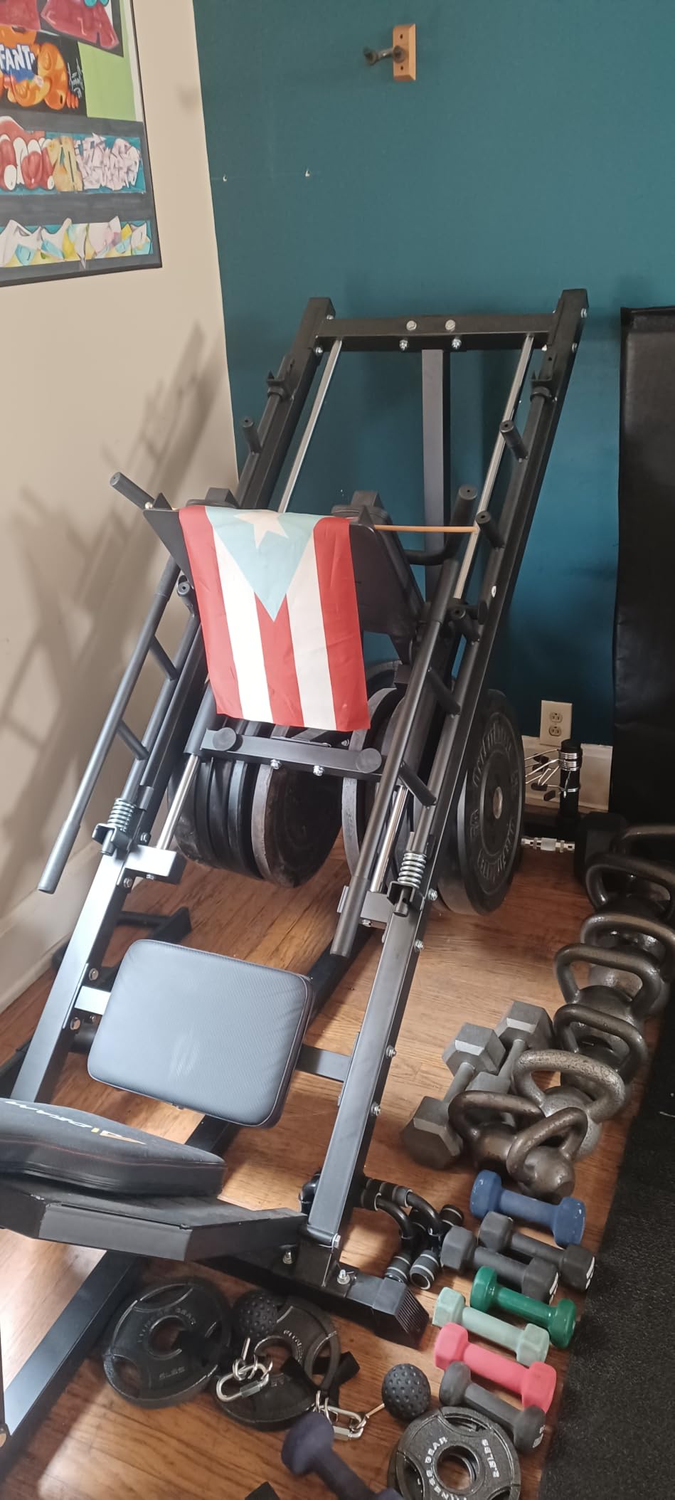 Mdeam Leg Press Hack Squat Machine,Leg Press Machine with Linear Bearing customer photo 2