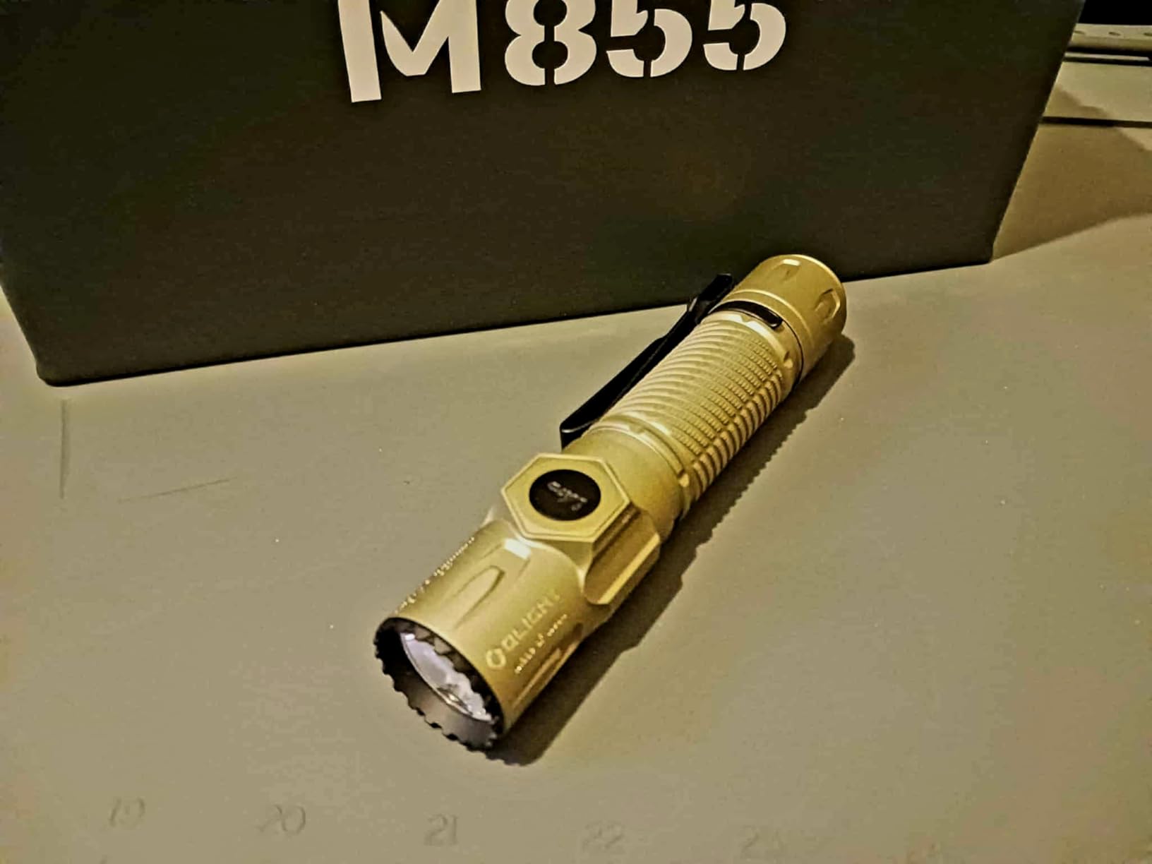 OLIGHT Warrior Ultra Rechargeable Tactical Flashlight LED Olive Green | 2500 LM, Compact Dual Switches Bright Light, OAL Material, Proximity Sensor, for Home, Emergency, Outdoor, Camping, Searching customer photo 1