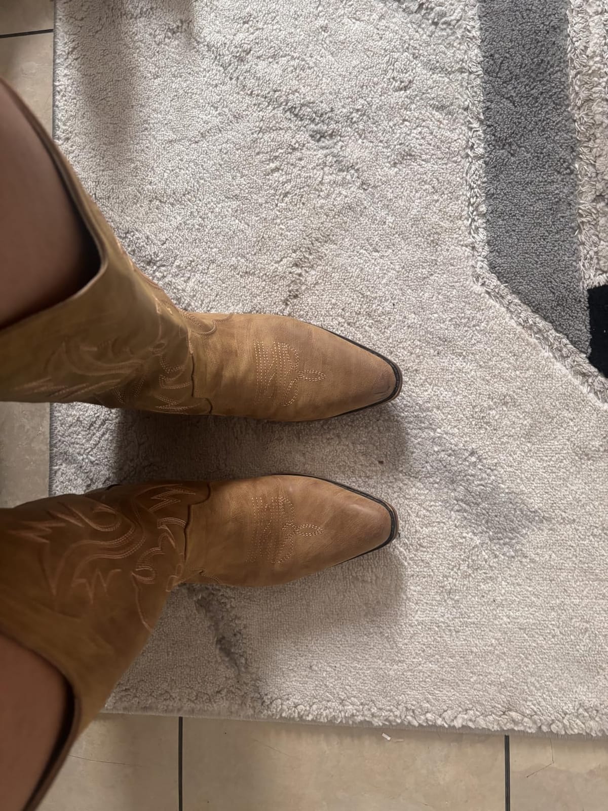 Cowboy Boots For Women Western Cowgirl Boots Mid Calf Snip Toe customer photo 2